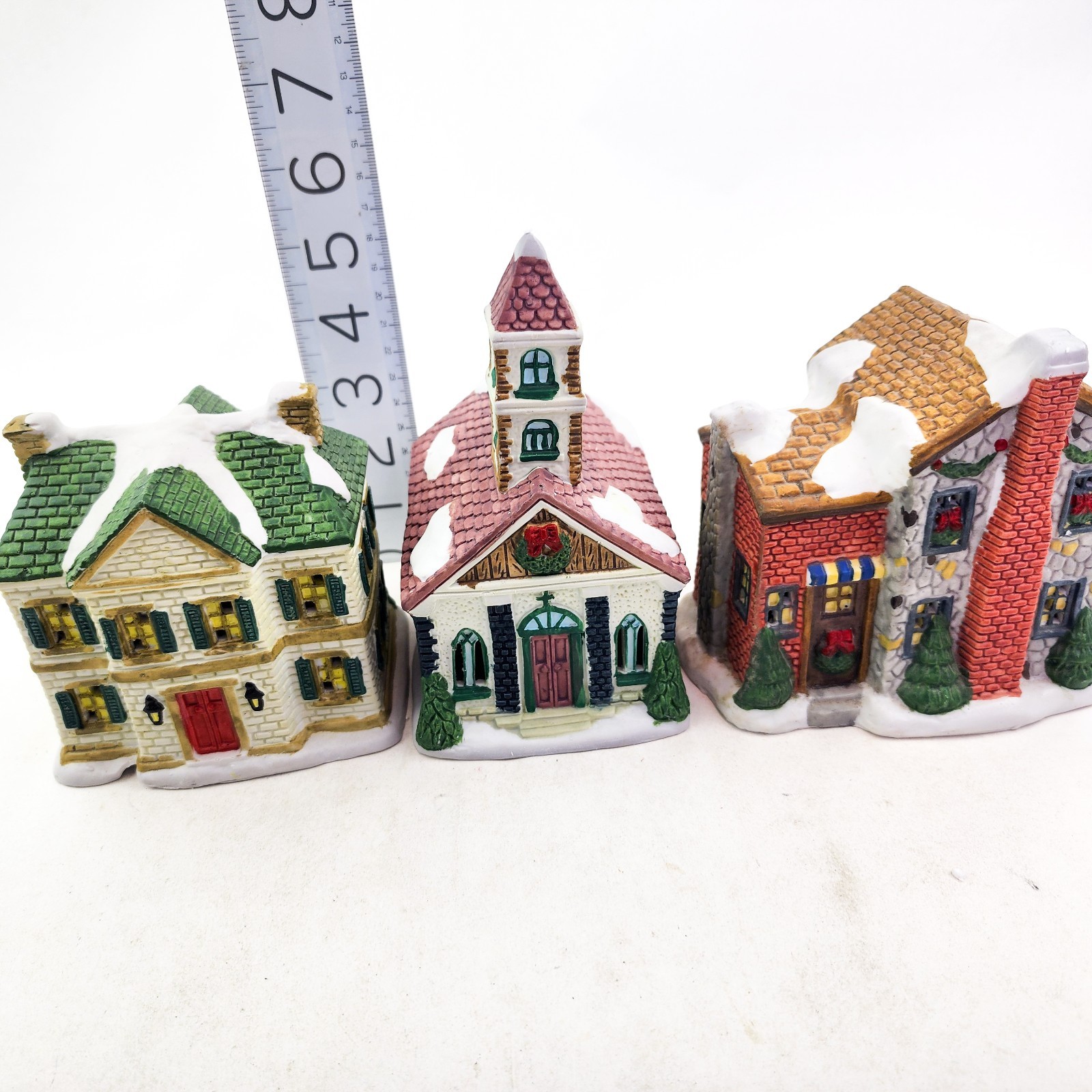 Trim A Home Holiday Memories 3 Village Houses & 1995 Kmart