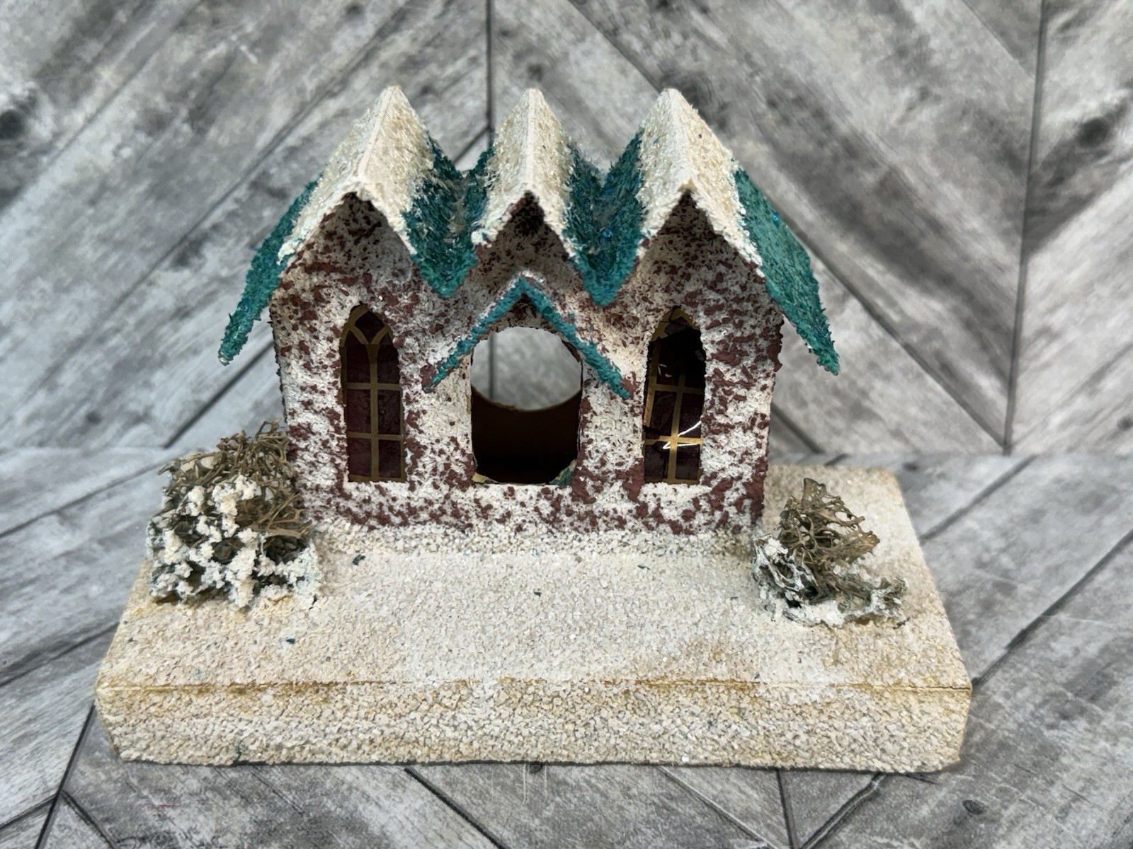 Putz Christmas Houses Cardboard Made in Japan Lot Of 8 PLEASE READ