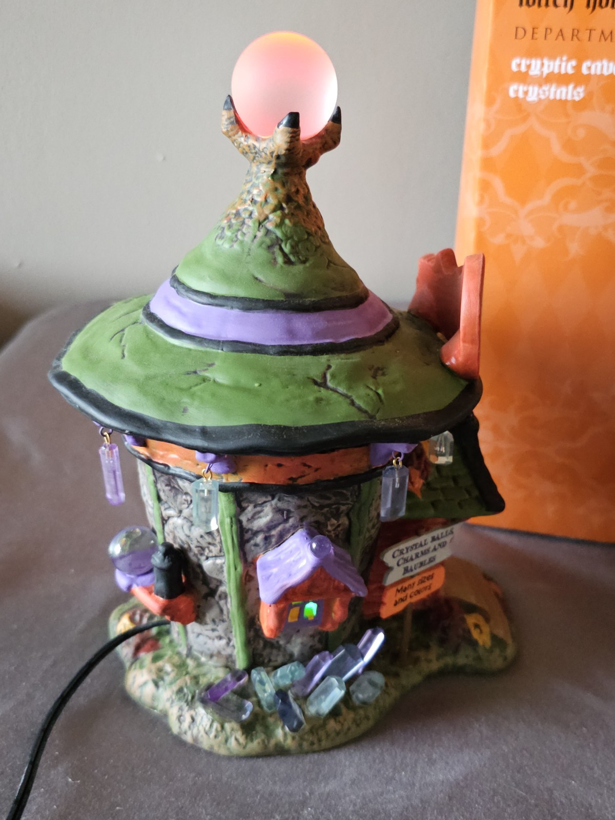 DEPT 56 Witch Hollow CRYPTIC CAVE CRYSTALS! Snow Village Halloween, Very cool
