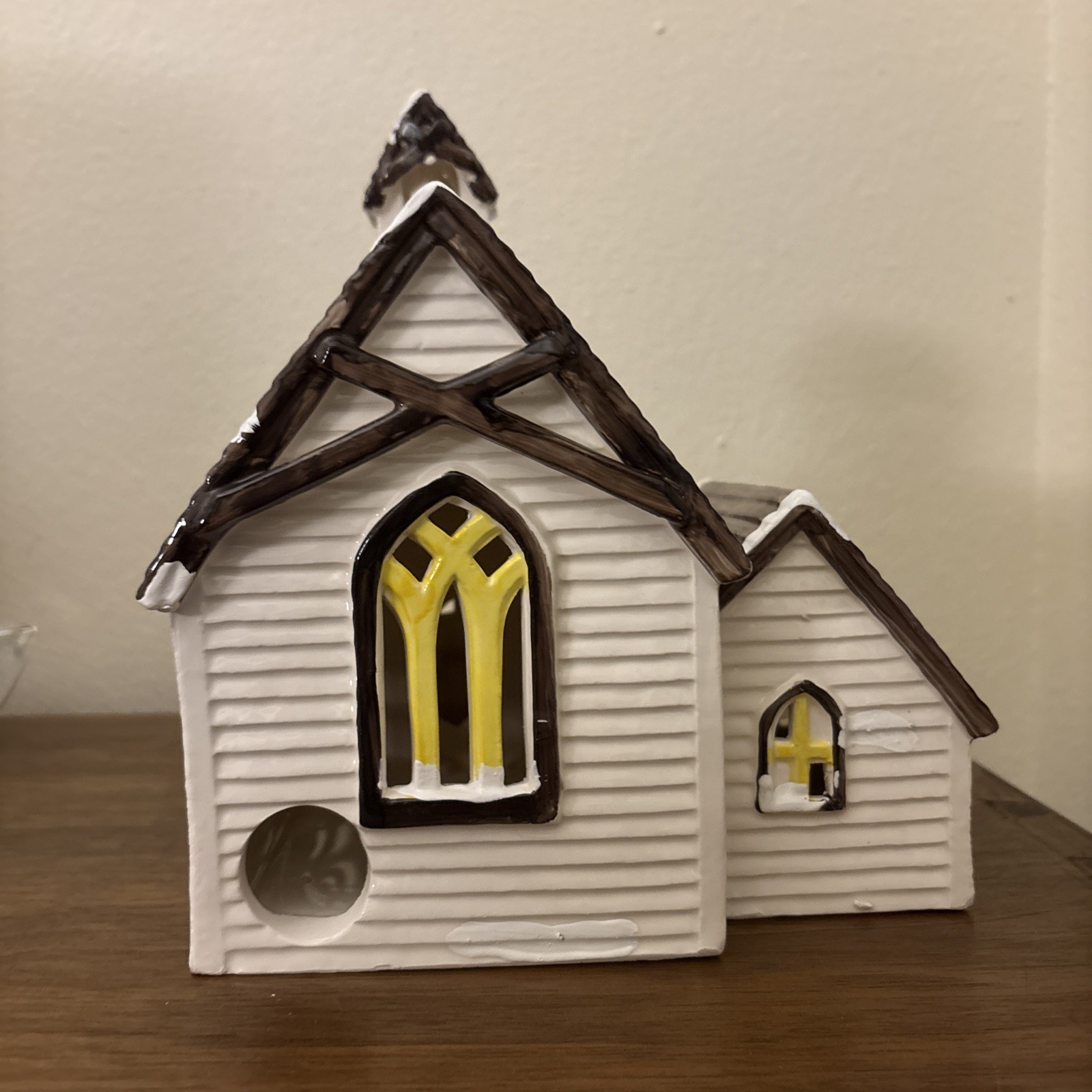 Rare Dept 56 Snow Village Wooden Church #5031-8 (1983-1985)-Excellent