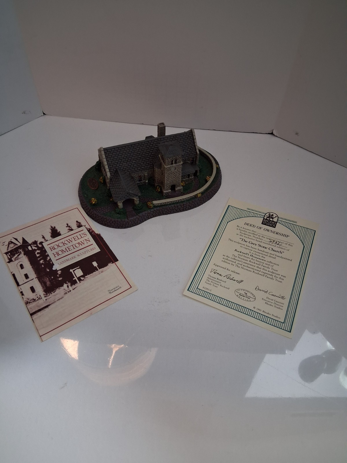 Grey Stone Church, Norman Rockwell Collection, 82282.with Certificate.