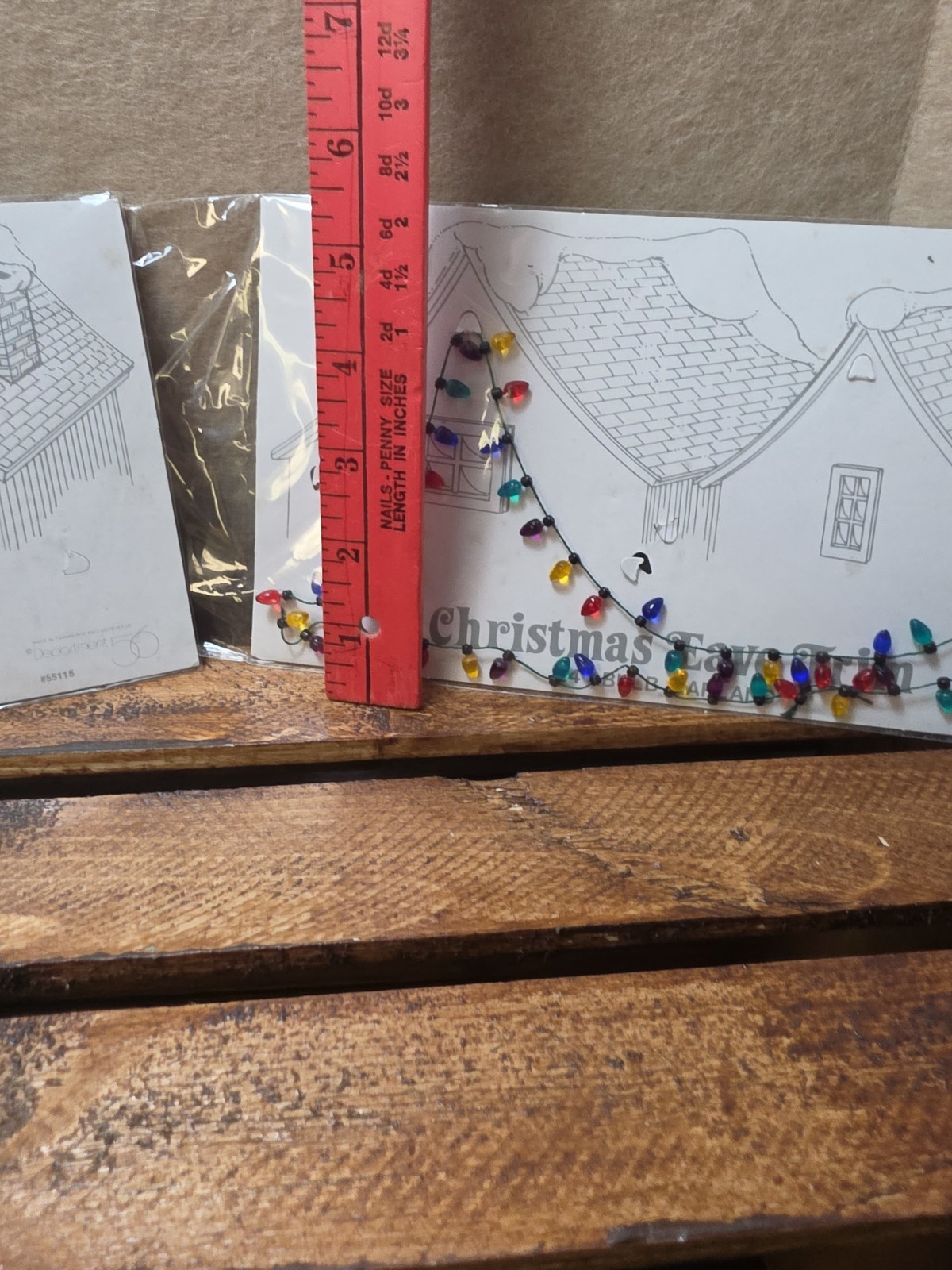 *Lot of 2 Miniature Dept 56 – 24″ Bulb Garland Christmas Eave House Trim Decor