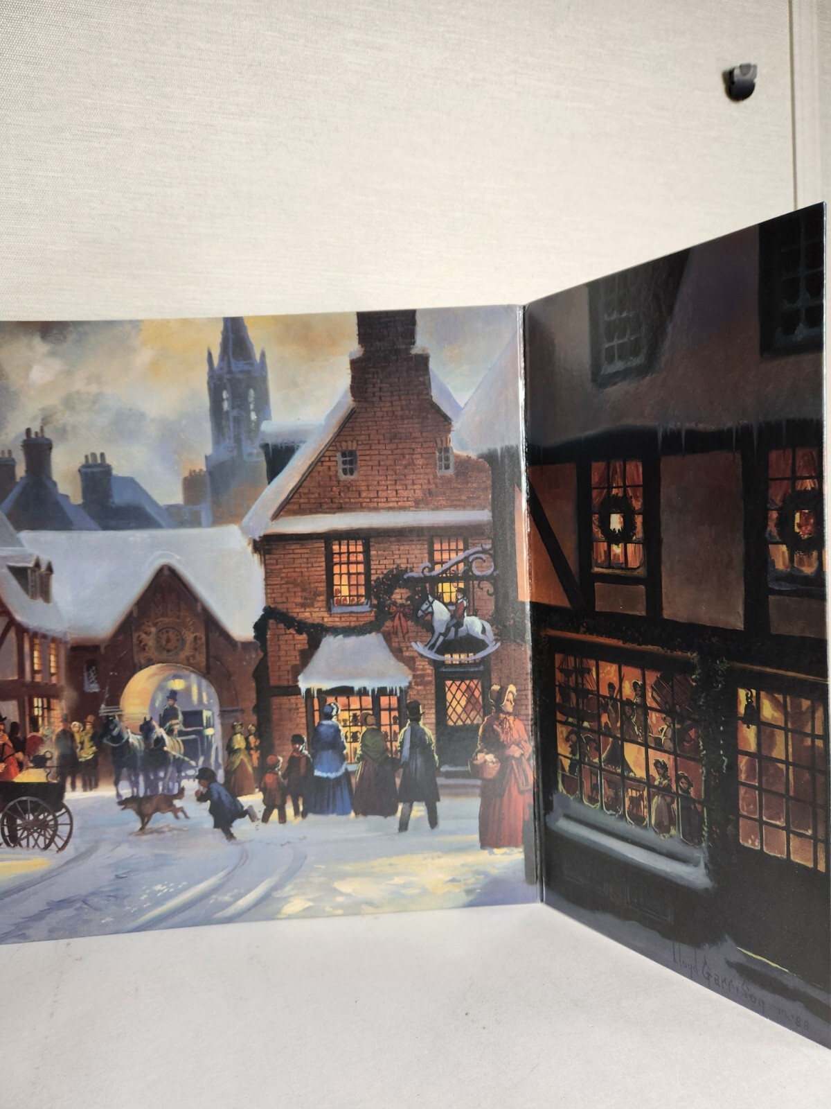 Byers Choice Trifold Backdrop Board Accessory Display 18″x 37″ Lloyd Garrison
