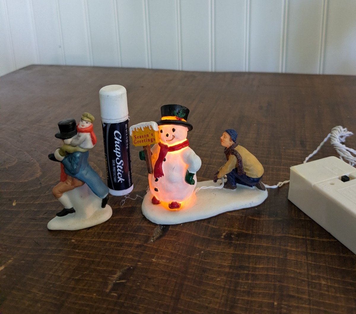 Lemax Hearthside Village Frosty’s Friendly Greeting Illuminated Scene RARE Works