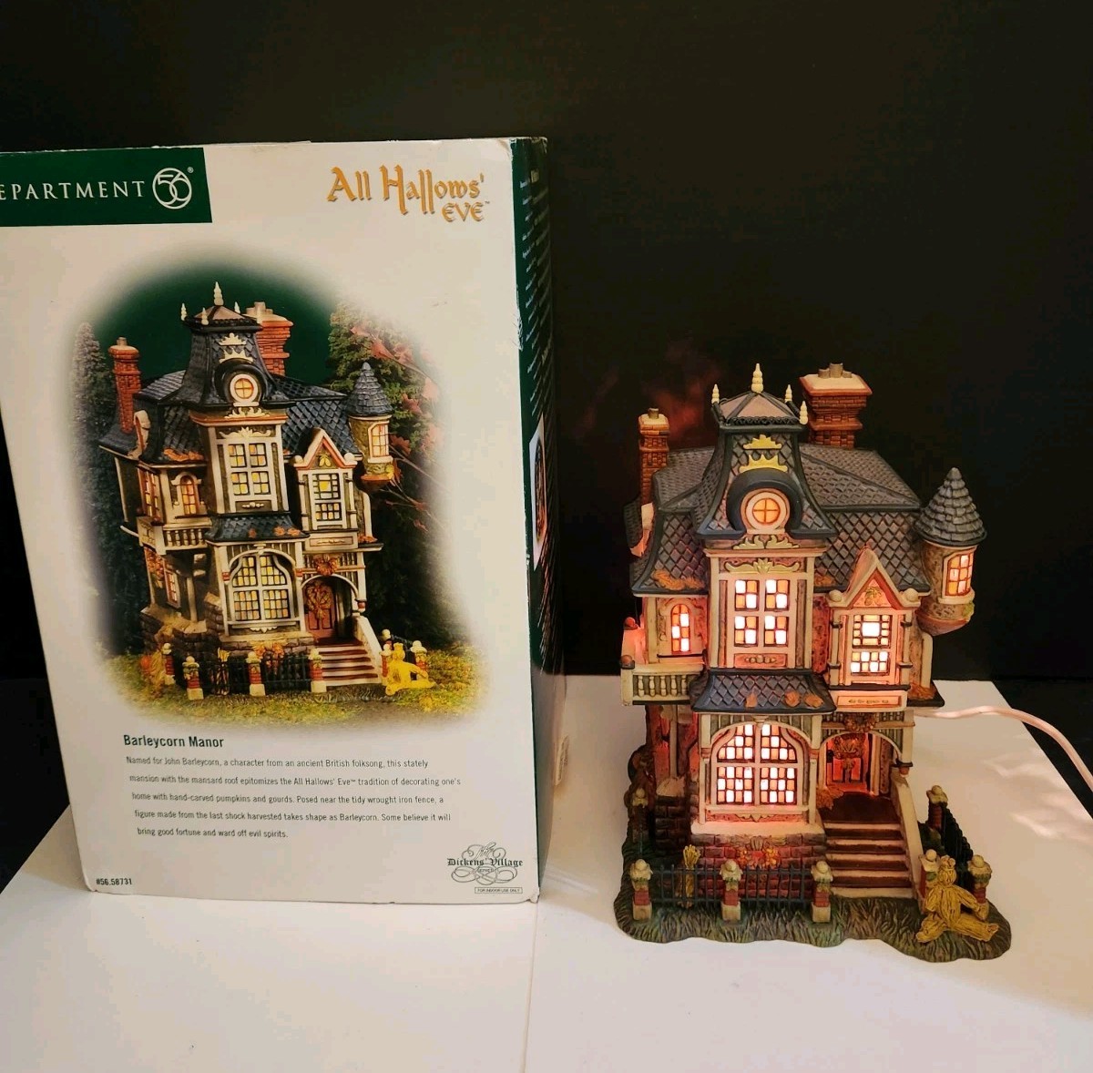 Dept 56 All Hallows’ Eve Barleycorn Manor #58731 Halloween Dickens Village W/Box
