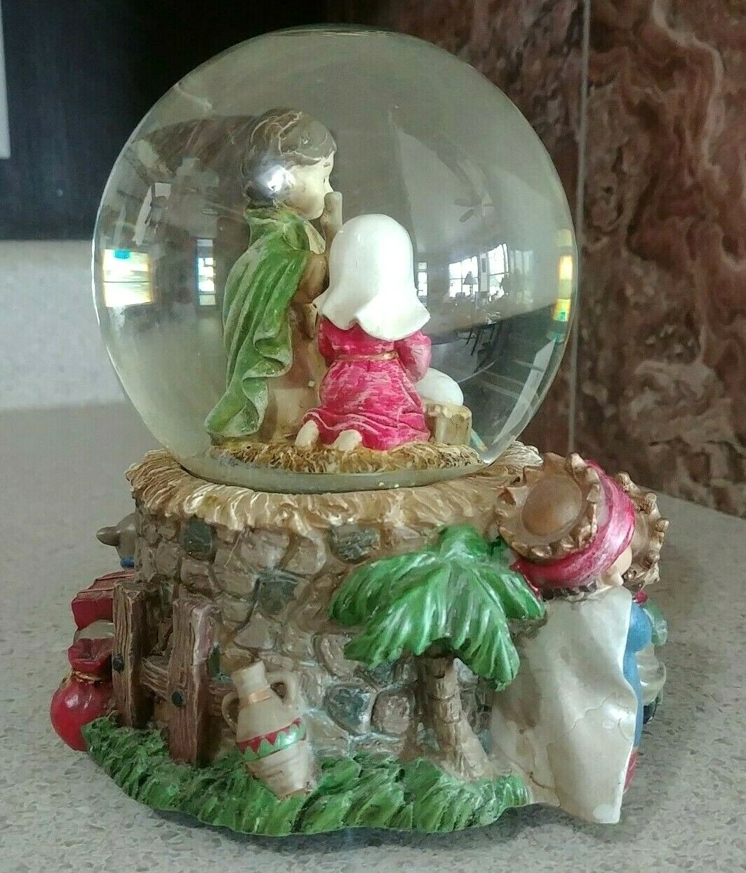 CLEARANCE *St. Nicholas Square Silent Night Childlike Nativity Musical Snowglobe