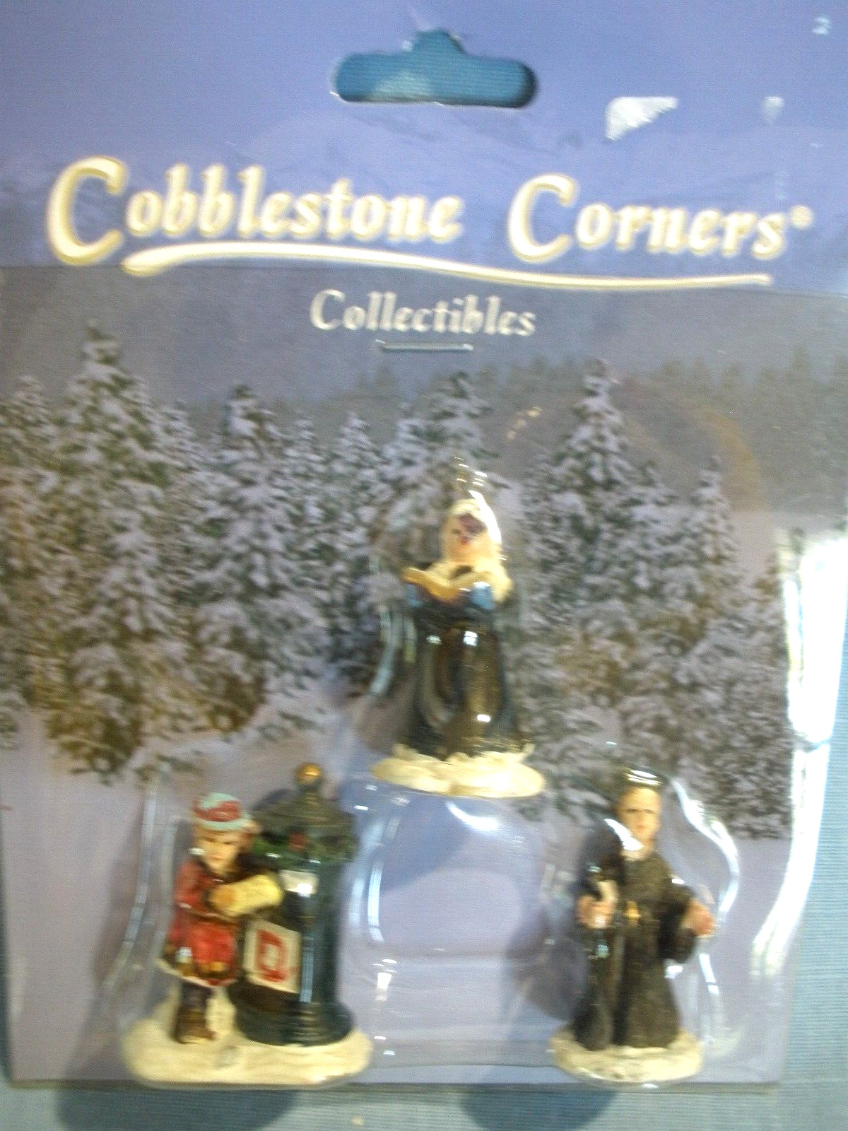 NEW~COBBLESTONE CORNERS COLL. VILLAGE FIGURES~PRIEST, NUN, GIRL W/MAILBOX~3PC