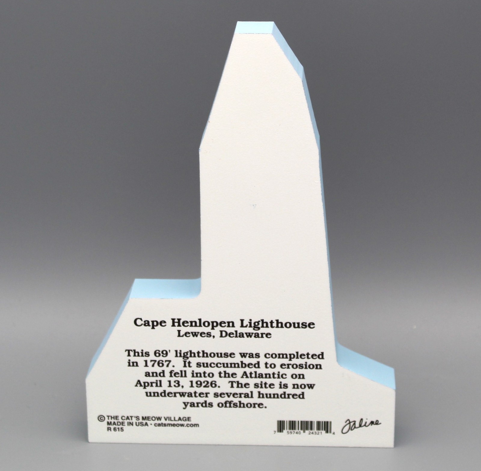 Cat’s Meow Village Cape Henlopen Lighthouse R615 Cape Henlopen DE Wood Sitter