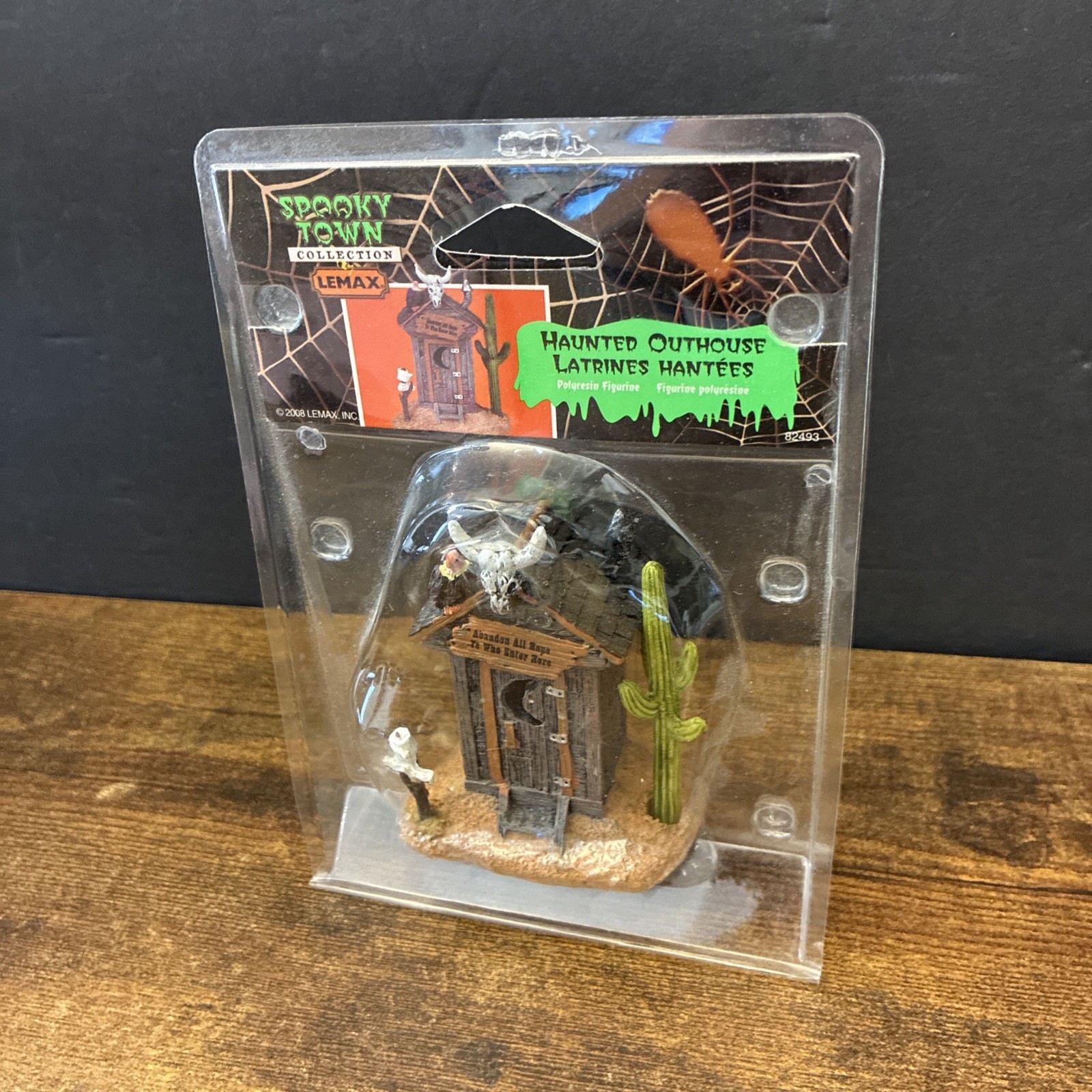 Lemax 2008 Spooky Town HAUNTED OUTHOUSE #82493 Retired Halloween Figurine New
