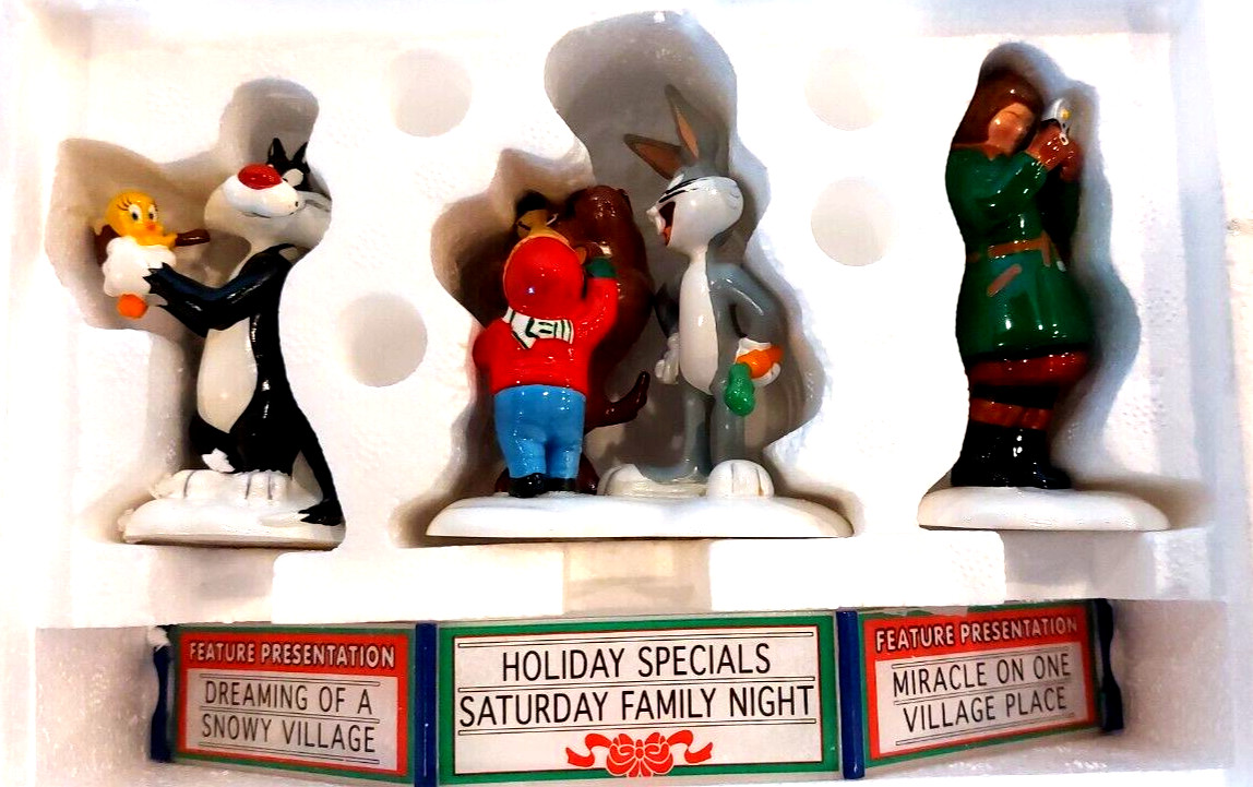 Department 56 Snow Village THE LOONEY TUNES ANIMATION FILM FESTIVAL Original box