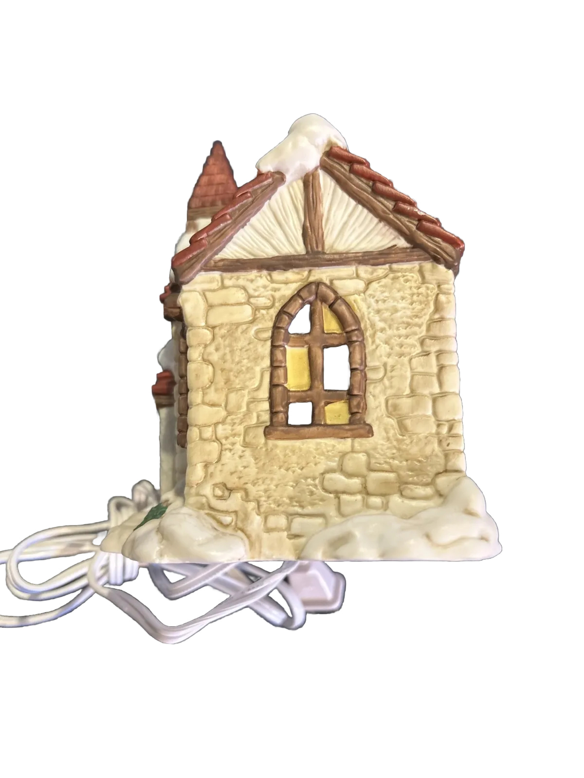 Lighted 1990 House of Lloyd Christmas Around World Collector Village Church Box