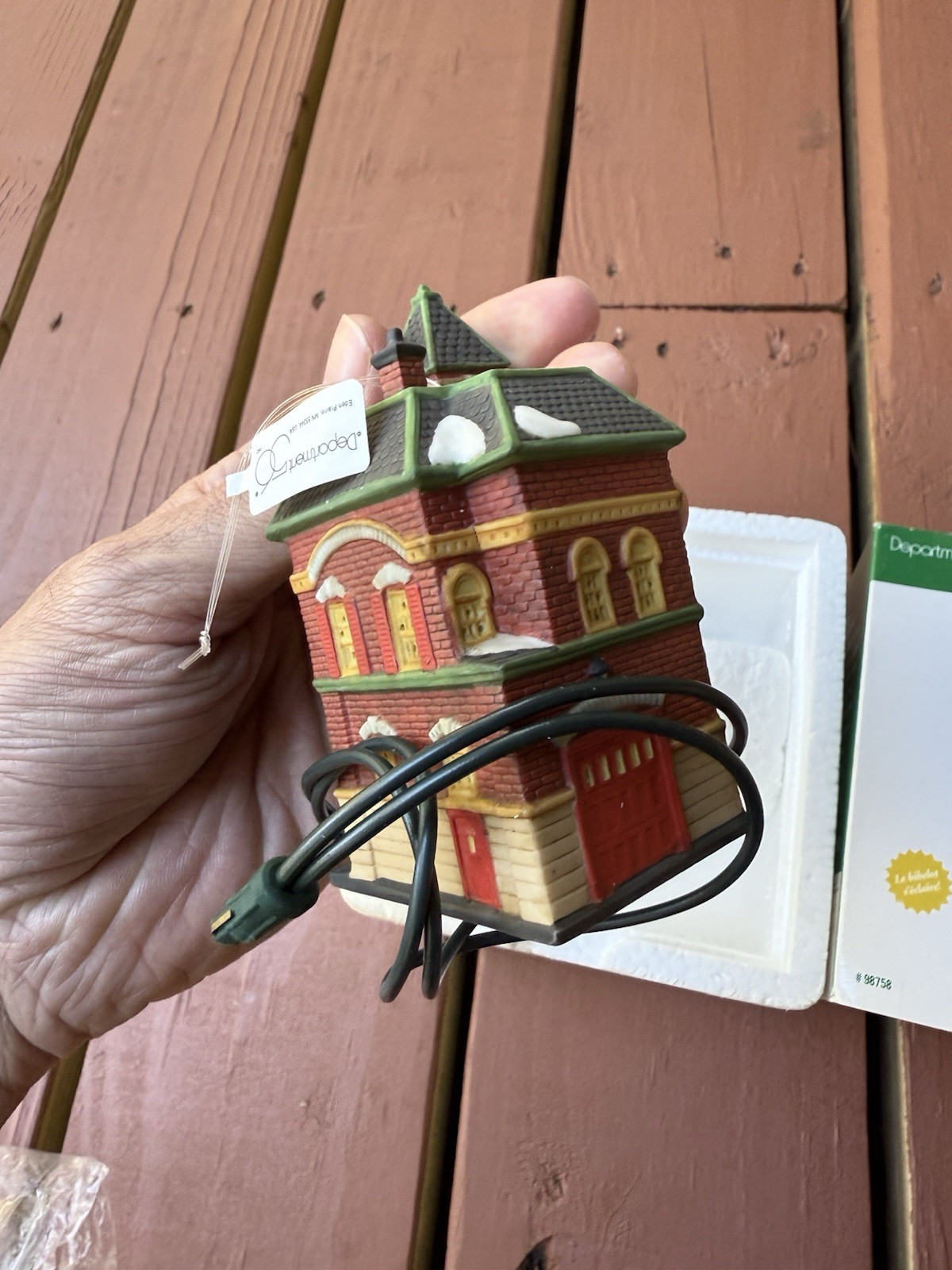 Dept 56 Christmas in the City Red Brick Fire Station Ornament – Retired 1995