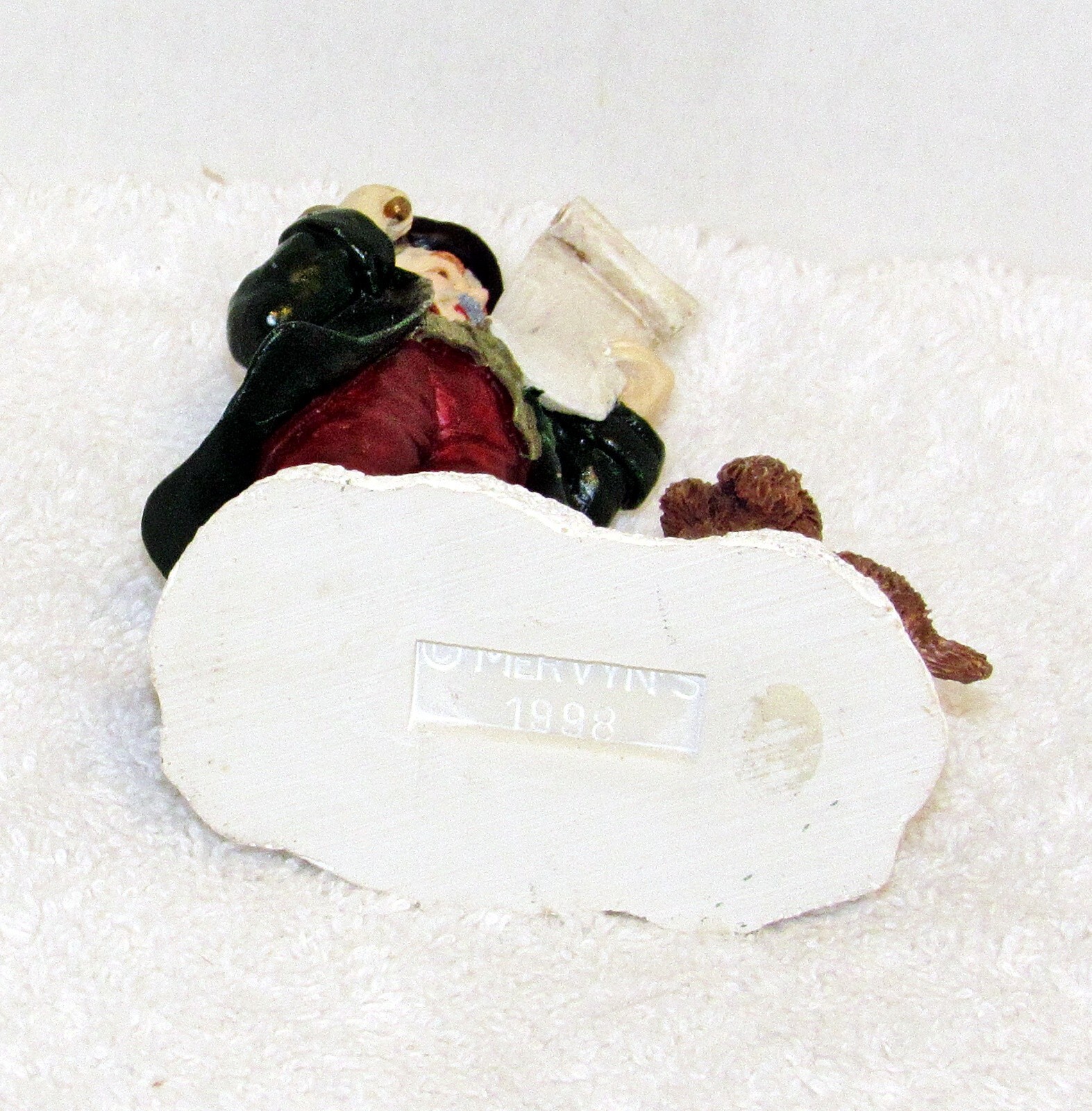 Mervyn’s Village Square 1998 Man With Dog Figurine 4 1/2 Inch