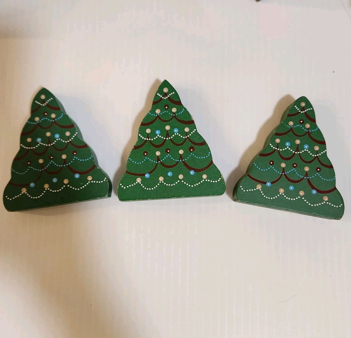 15pc Vintage Wood Christmas Houses, Stores, Barn, Trees, People Made In Taiwan