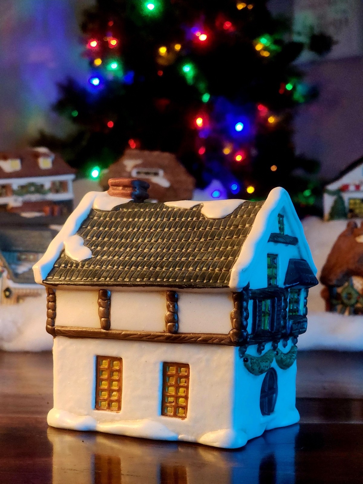 Mini Christmas Village Buildings Lot 10+ Ceramic Houses Church Bakery & Cafe