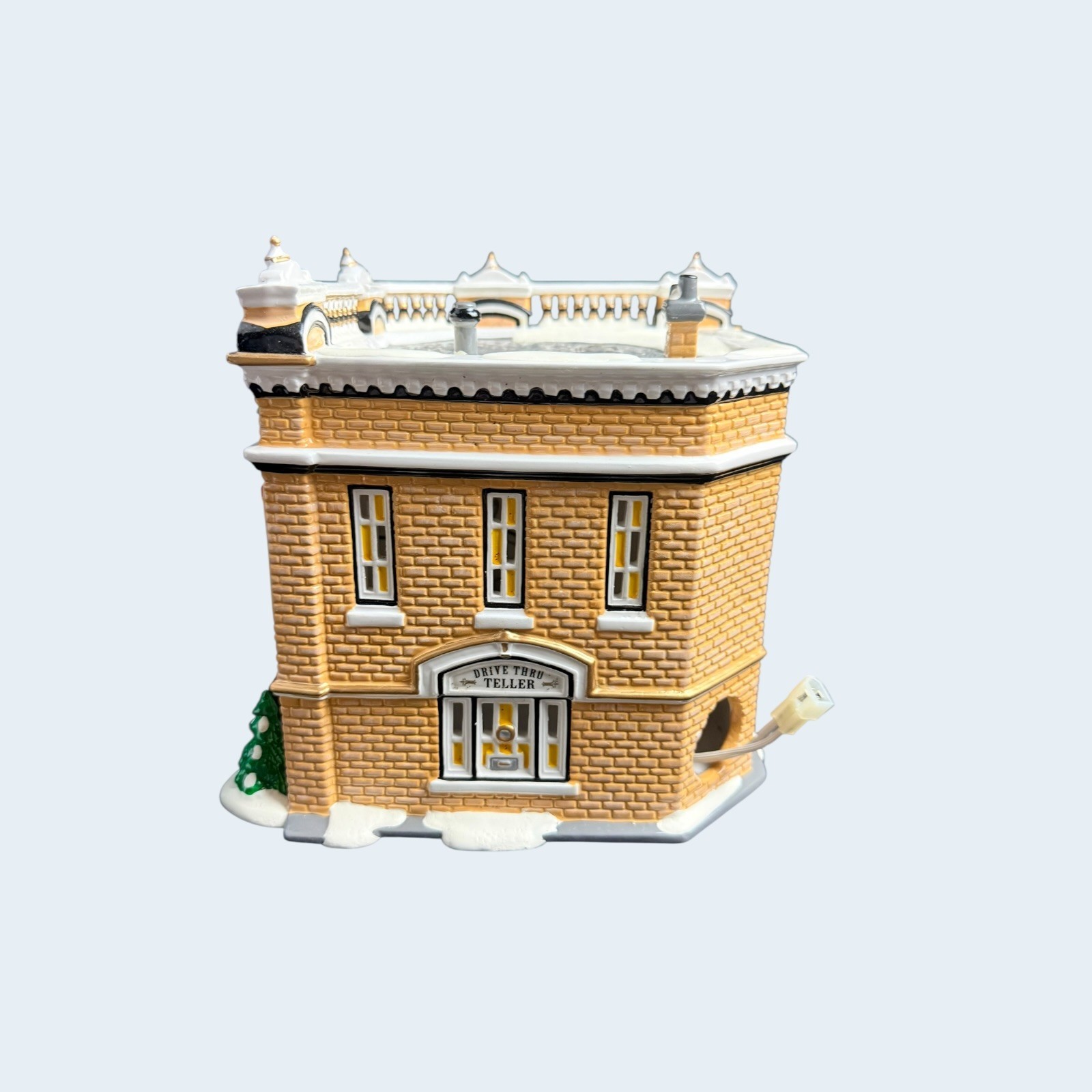 Dept. 56 Snow Village Village Bank & Trust #55002 Building Retired Accessory