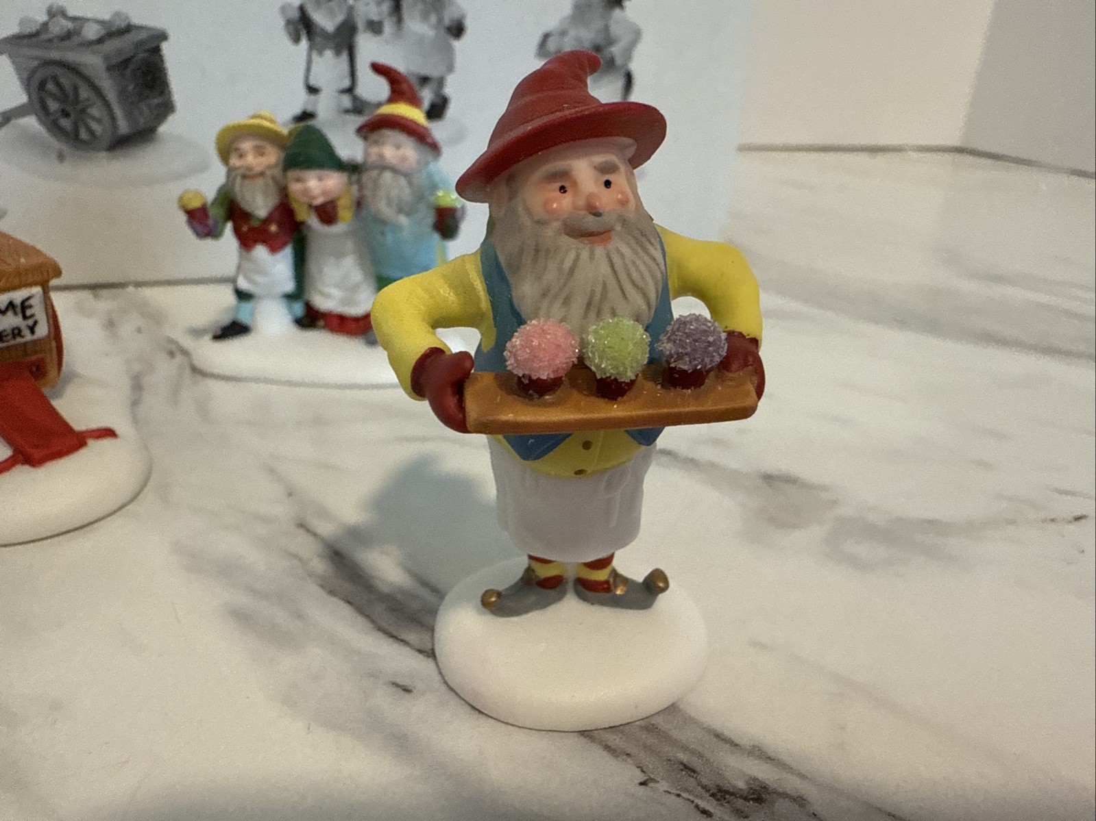 Dept 56 North Pole Series Accessory Snow Cone Elves 4pc Christmas Set #56375