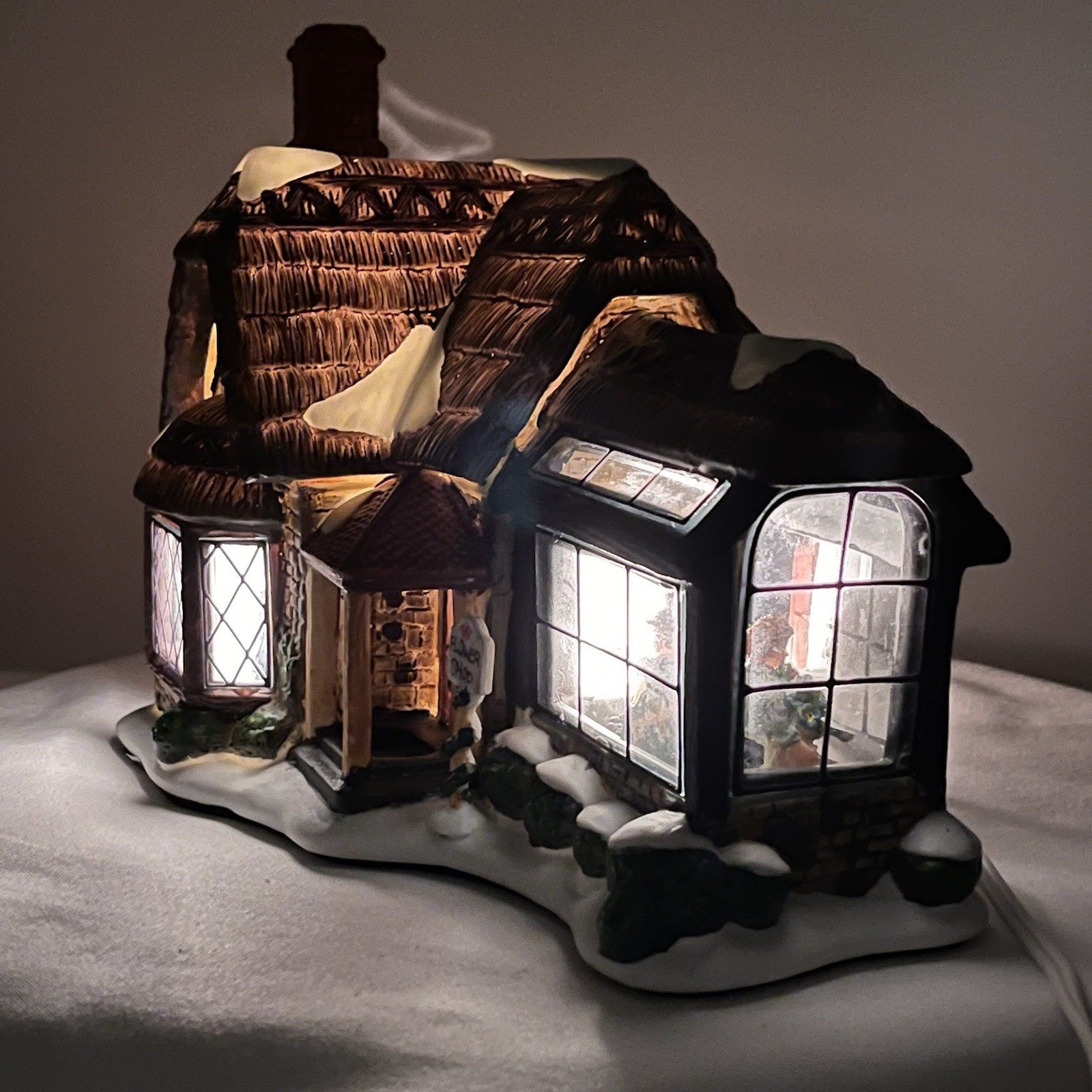 Victorian Village Collectibles Lighted “Flower Shop” With Light Cord- Rare Find