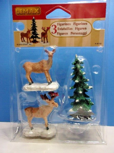 Lemax Christmas Village MR & MRS MOOSE 3 Piece Accessory 2003 Retired #32725 New