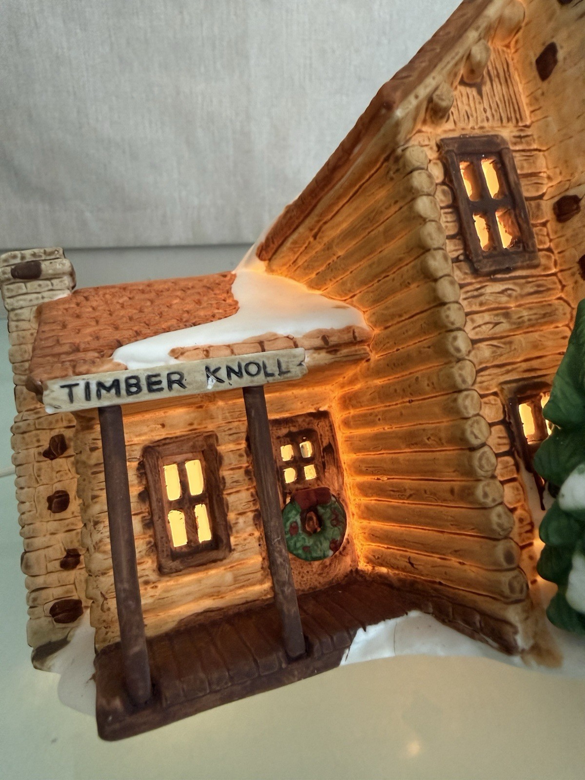 Vintage 1987 Dept 56 New England Village Series Timber Knoll Log Cabin In Box