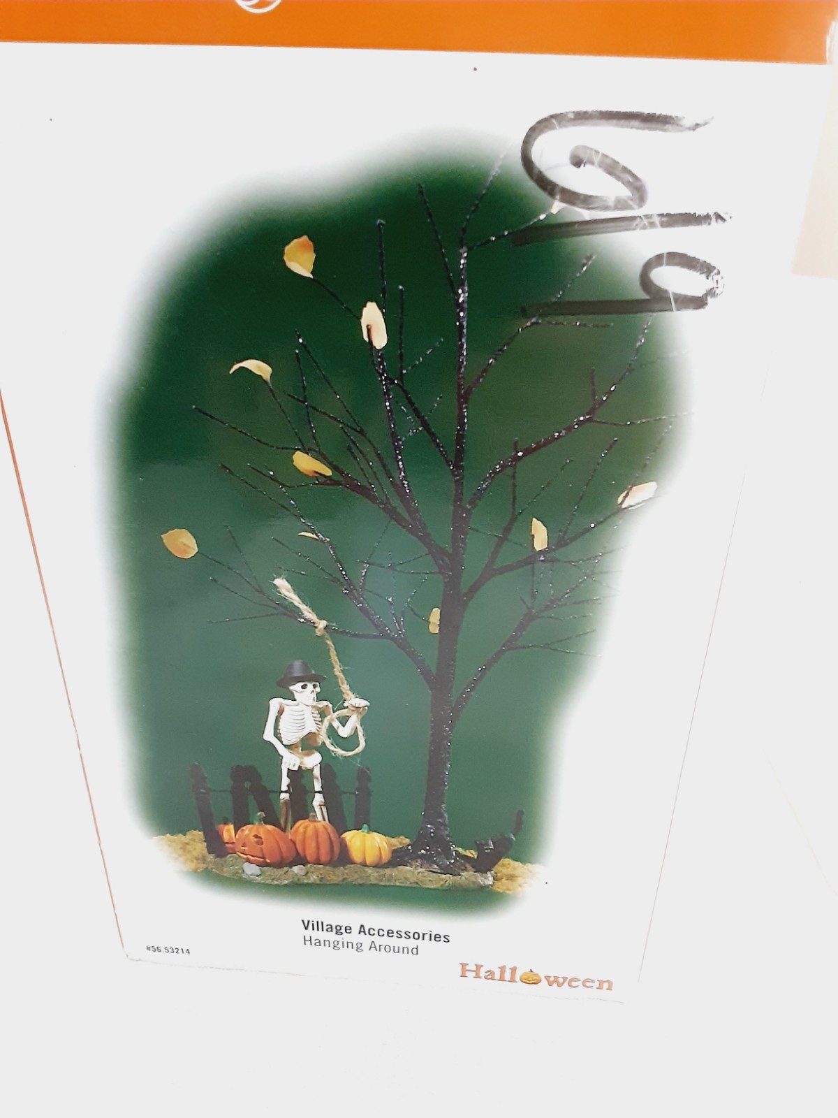 Department 56 Halloween Village Accessories Hanging Around Skeleton Pumpkins