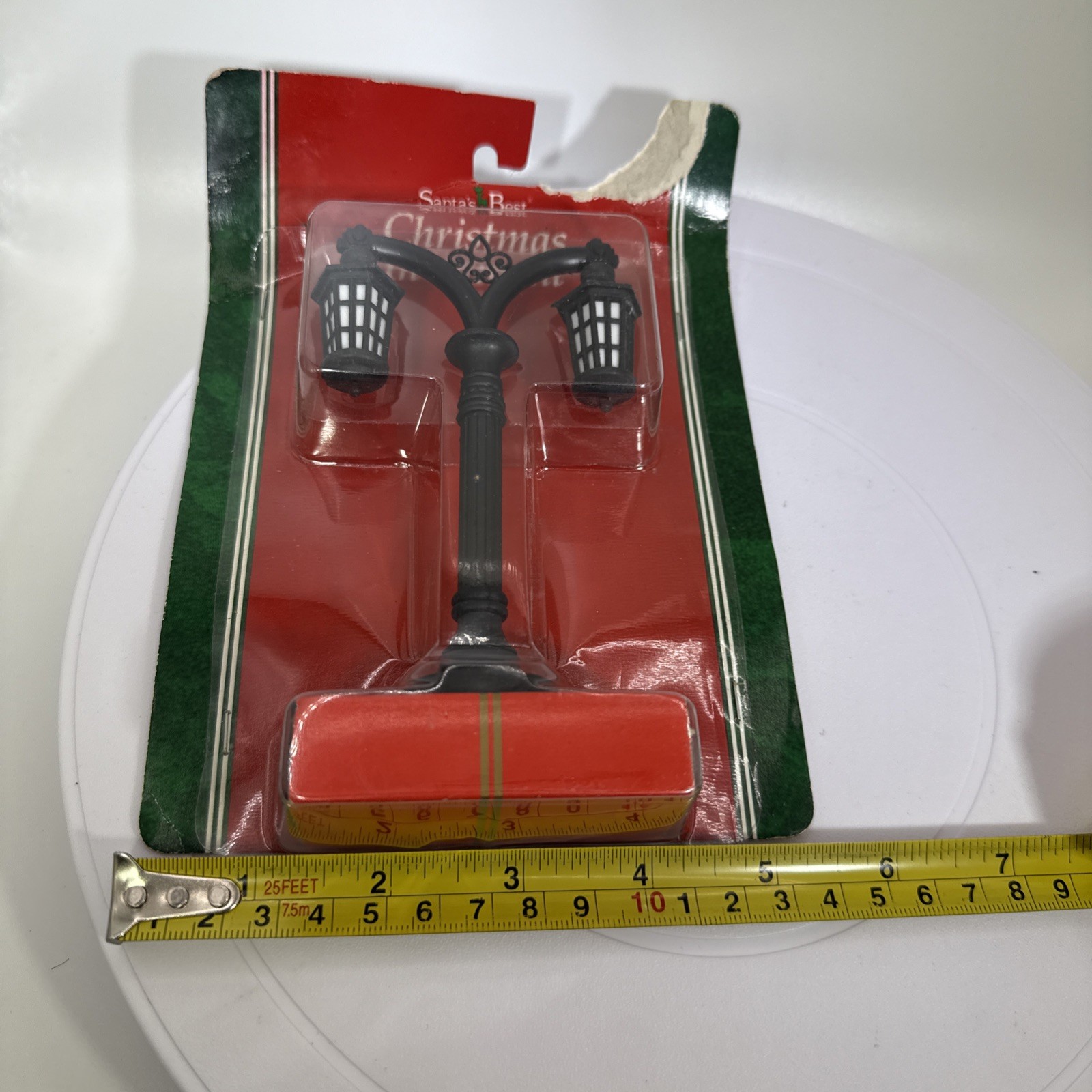 Santa’s Best Christmas in Vermont 1995 Battery Operated Double Light Lamp Post