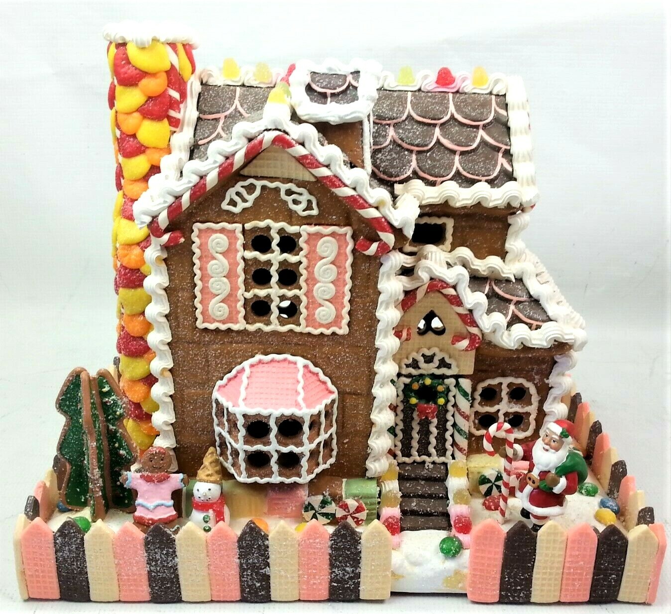 Traditions Lighted Gingerbread House ORIGINAL BOX Christmas Ceramic Resin 433439