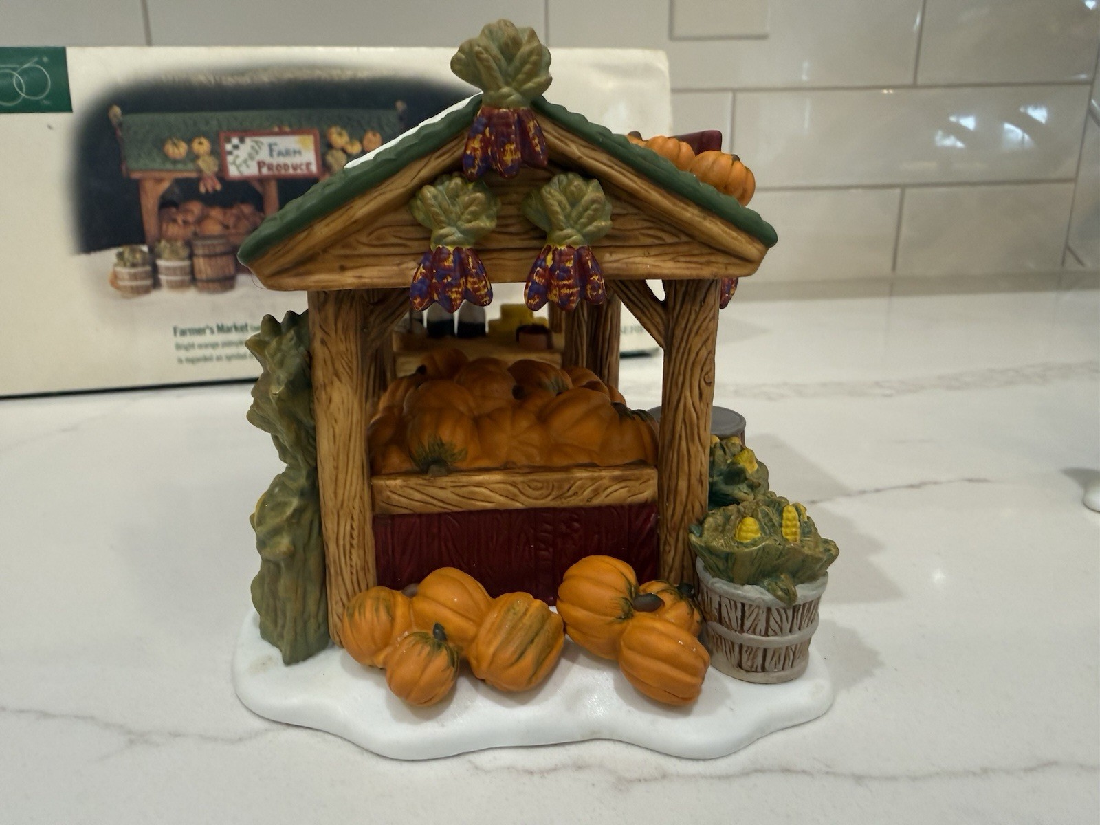 Dept 56 New England Village Series ‘Farmer’s Market’ Set of 2 w/Box #56637