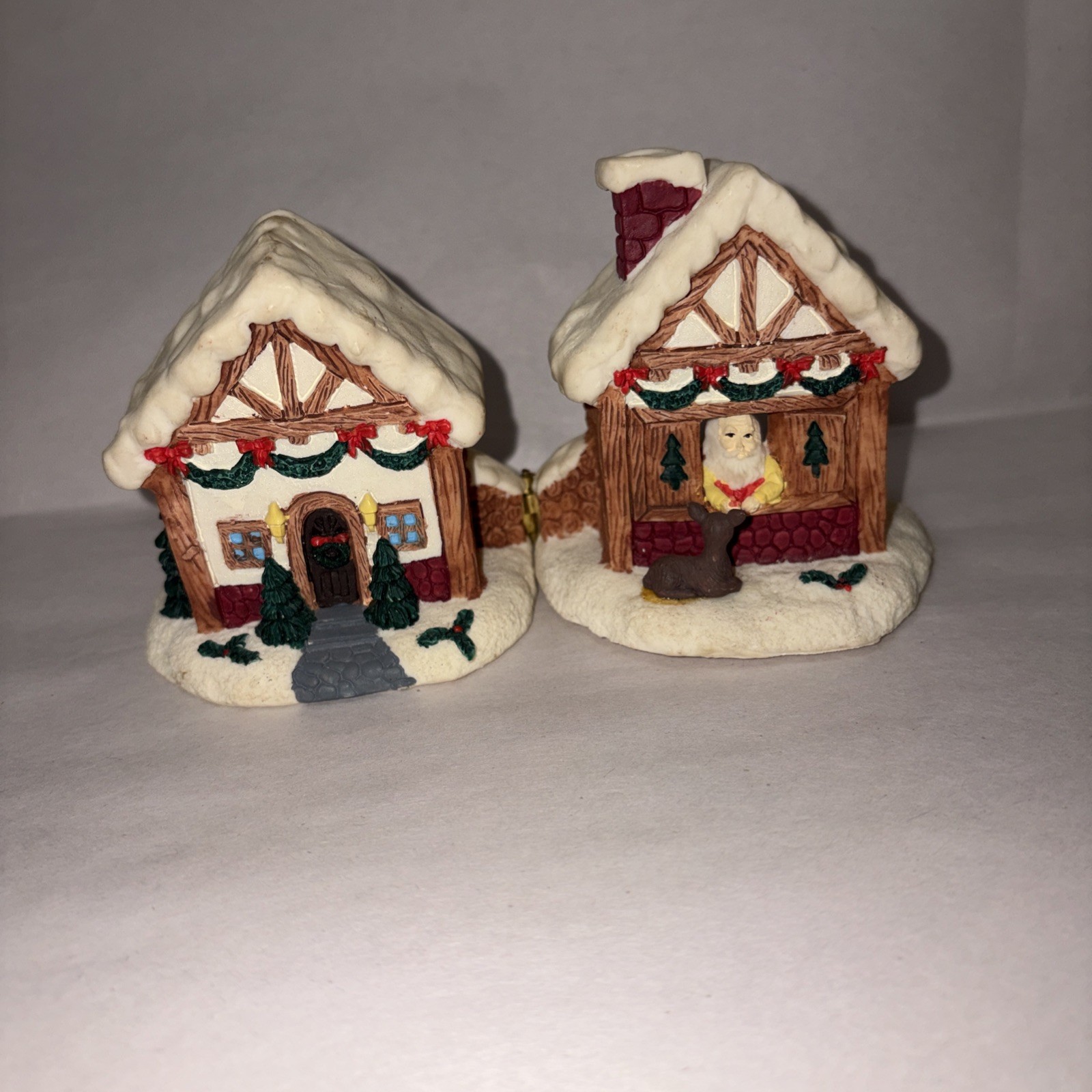 Midwest Cannon Falls Christmas Hinged Cottage Santa Mrs Claus Resin House Decor