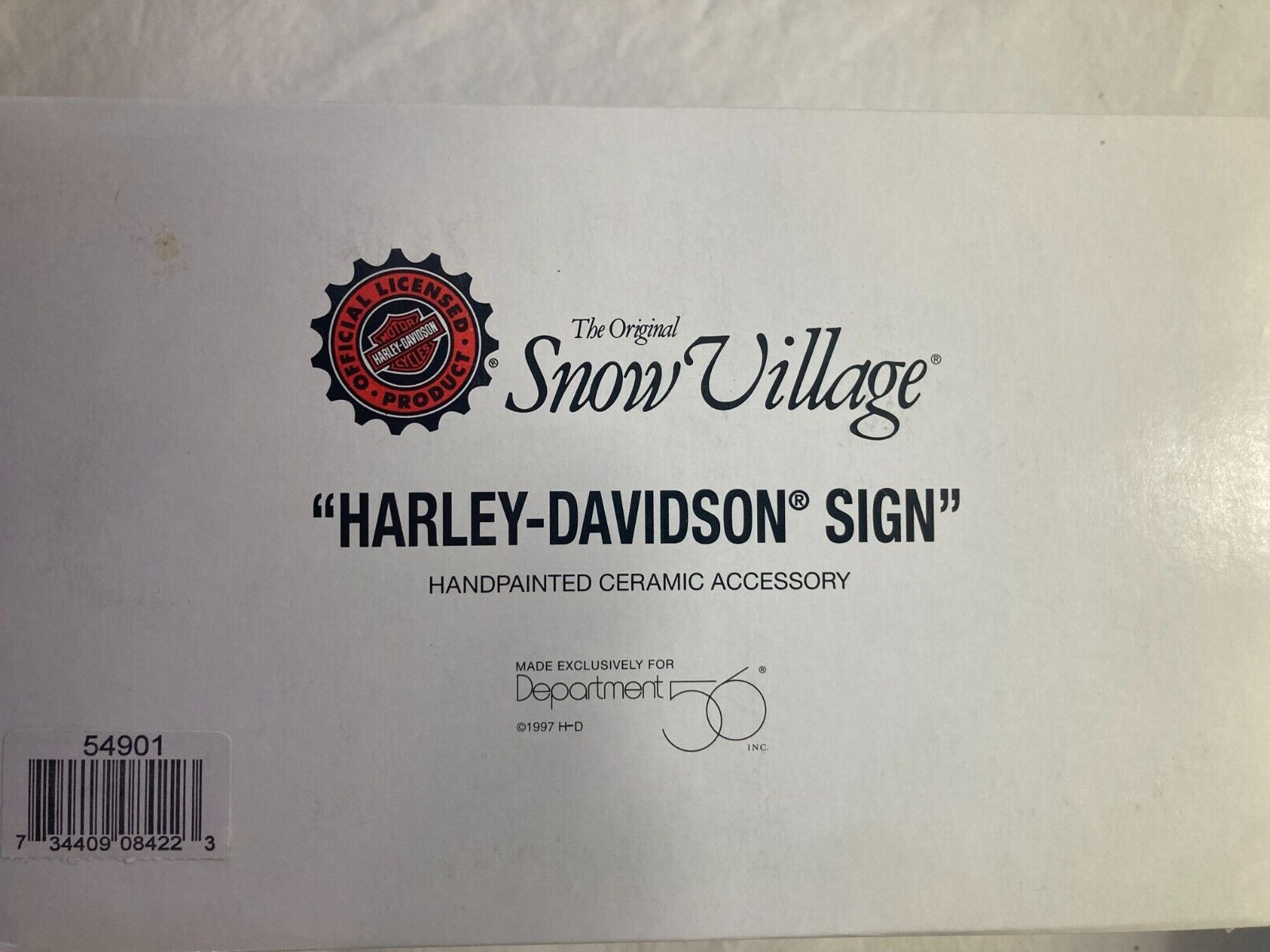 Dept 56 – Harley Davidson Sign -# 54901 two sided, Excellent Condition