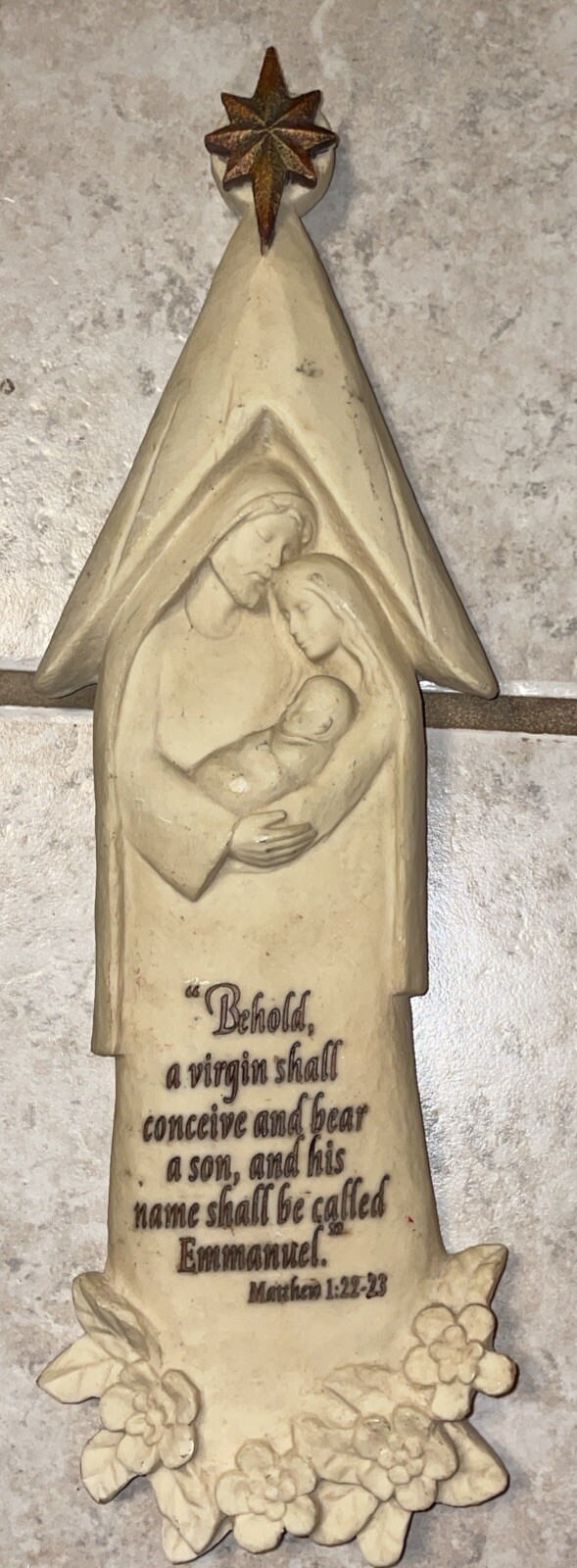 Christmas Holy Family Resin Wall Hanging