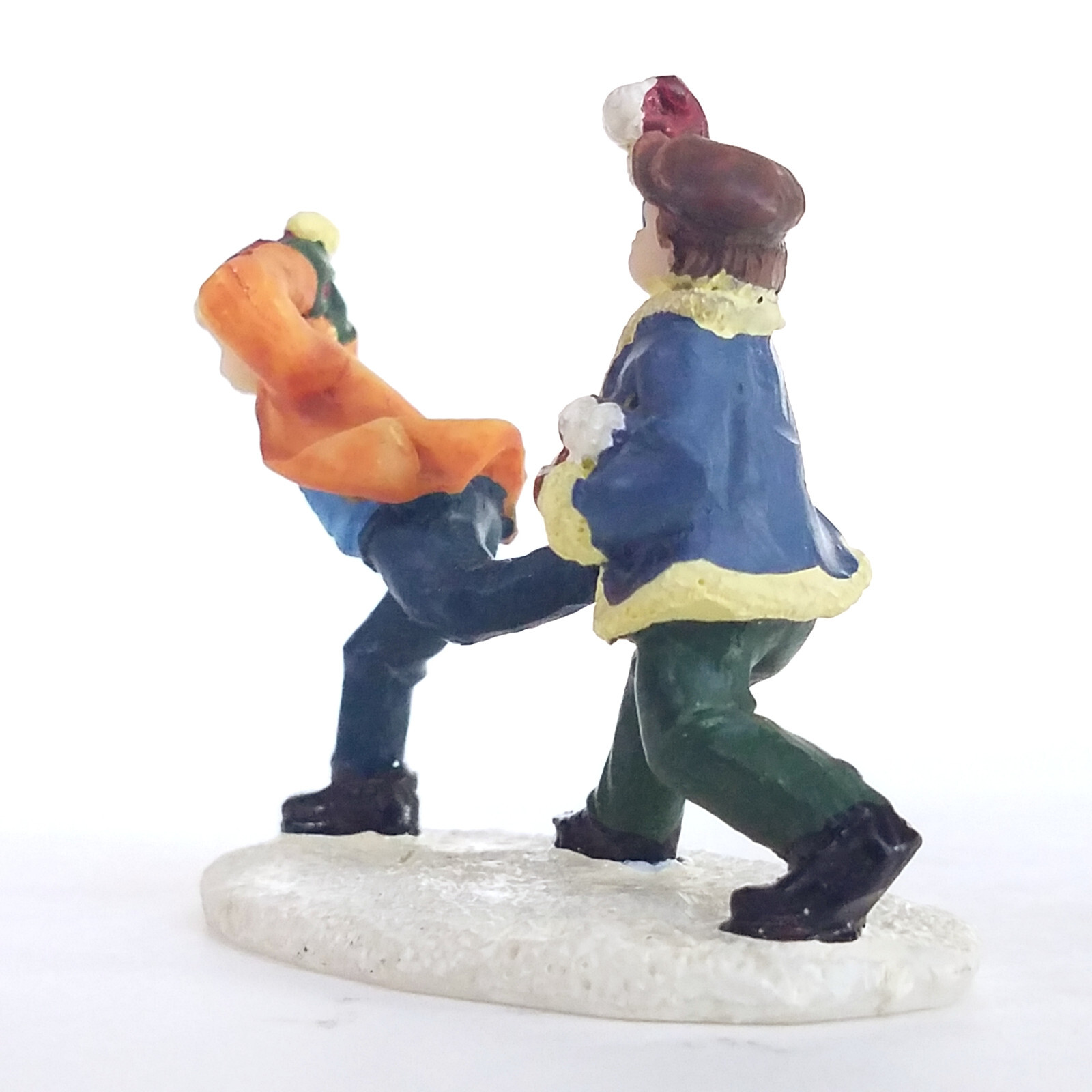 Santa’s Workbench 2004 Winter Sports Figurines 7322829 Children Playing In Snow