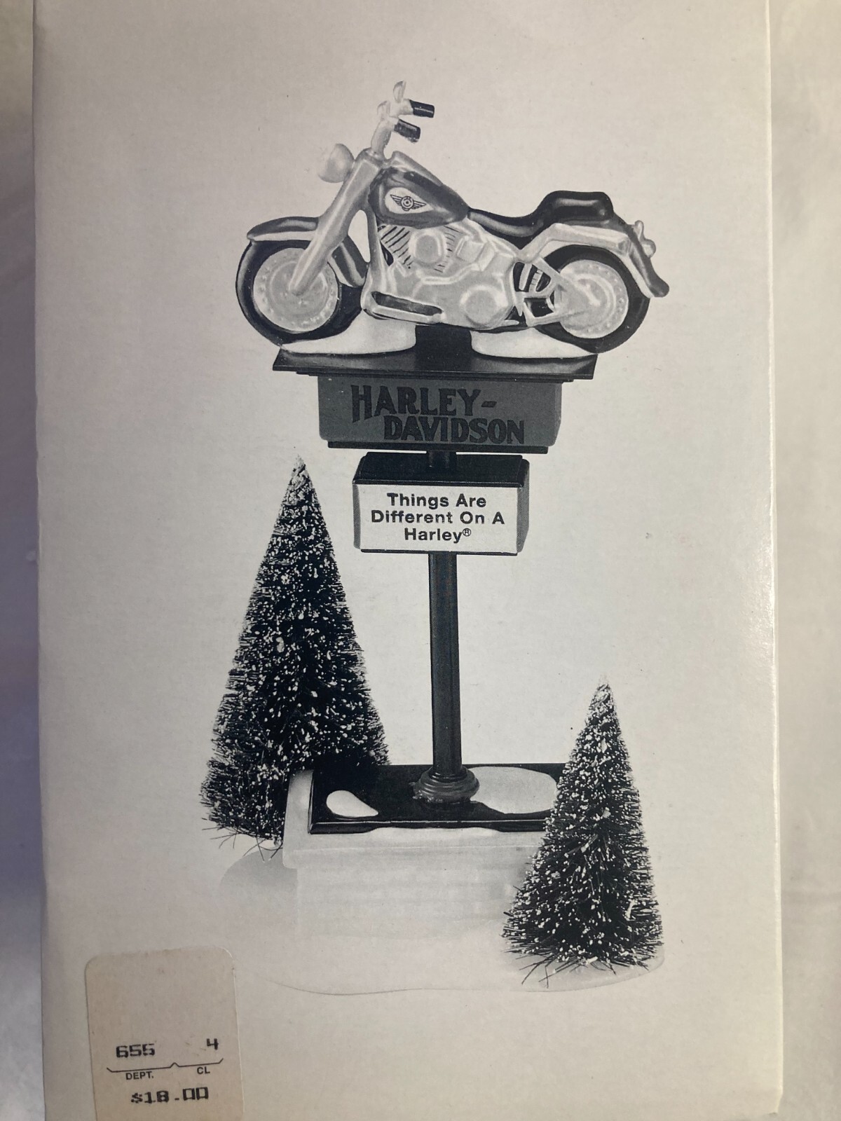 Dept 56 – Harley Davidson Sign -# 54901 two sided, Excellent Condition