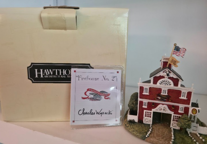 Charles Wysocki “Firehouse No. 2” #78788 Hawthorne Architectural Register w/ Box