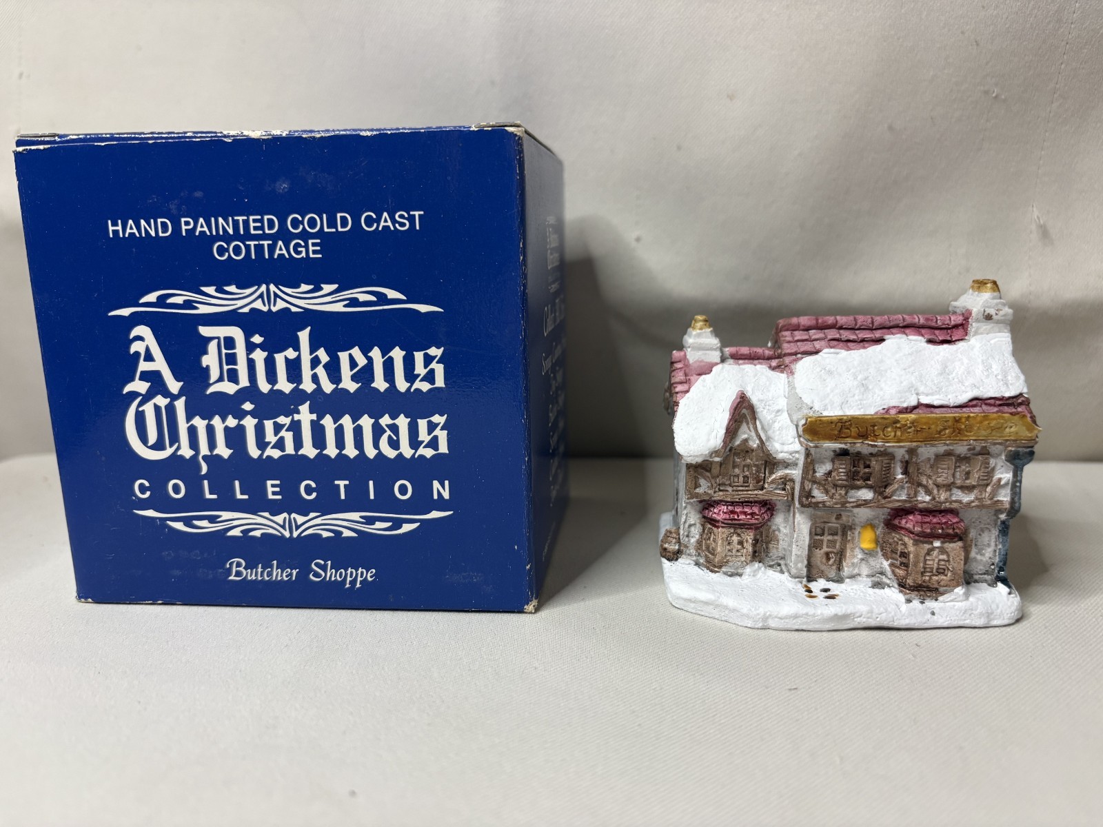 A Dickens Christmas Collec Butcher Shoppe Village House 1988 RSVP Cold Cast W326