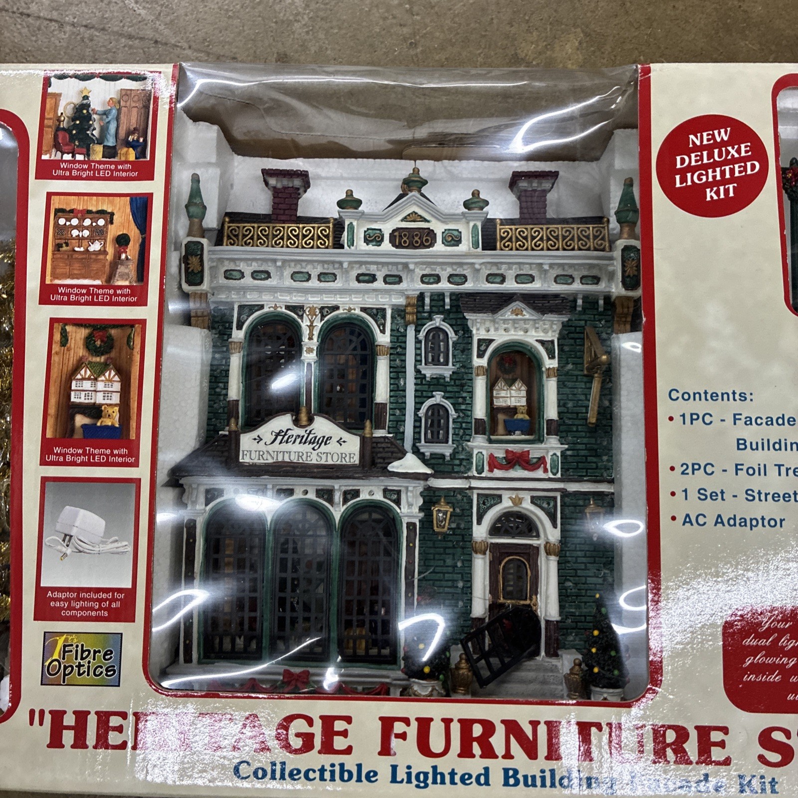 LEMAX Heritage Furniture Store Fiber Optic Lighted Christmas Building – Working!