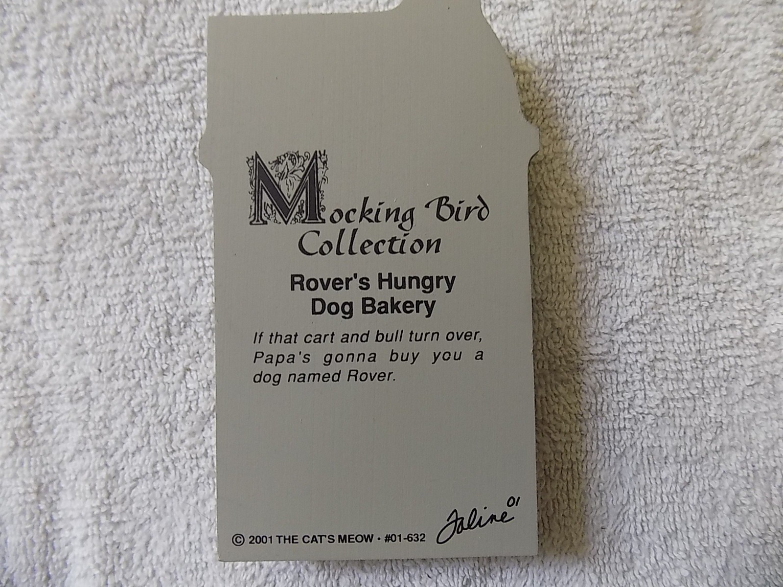 Cats Meow Village Rover’s Hungry Dog Bakery Mocking Bird Collection – 2001