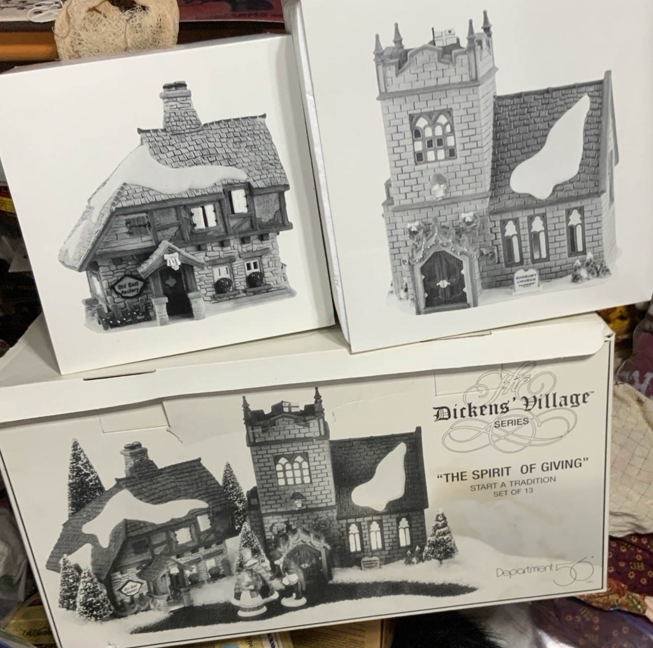 Dept. 56 Dickens Village Series Start a Tradition Set of 13 W/Road