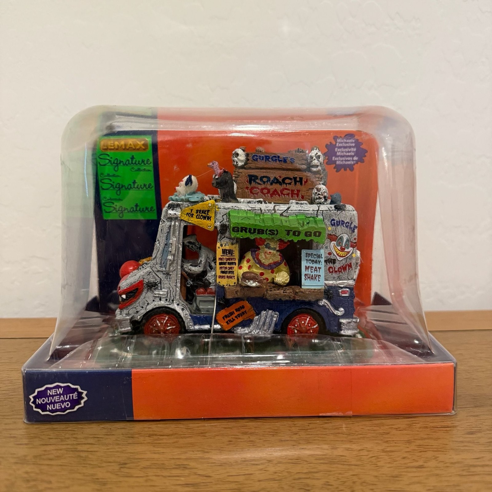 Retired Lemax Spooky Town Gurgle’s Roach Coach Halloween Table Accent