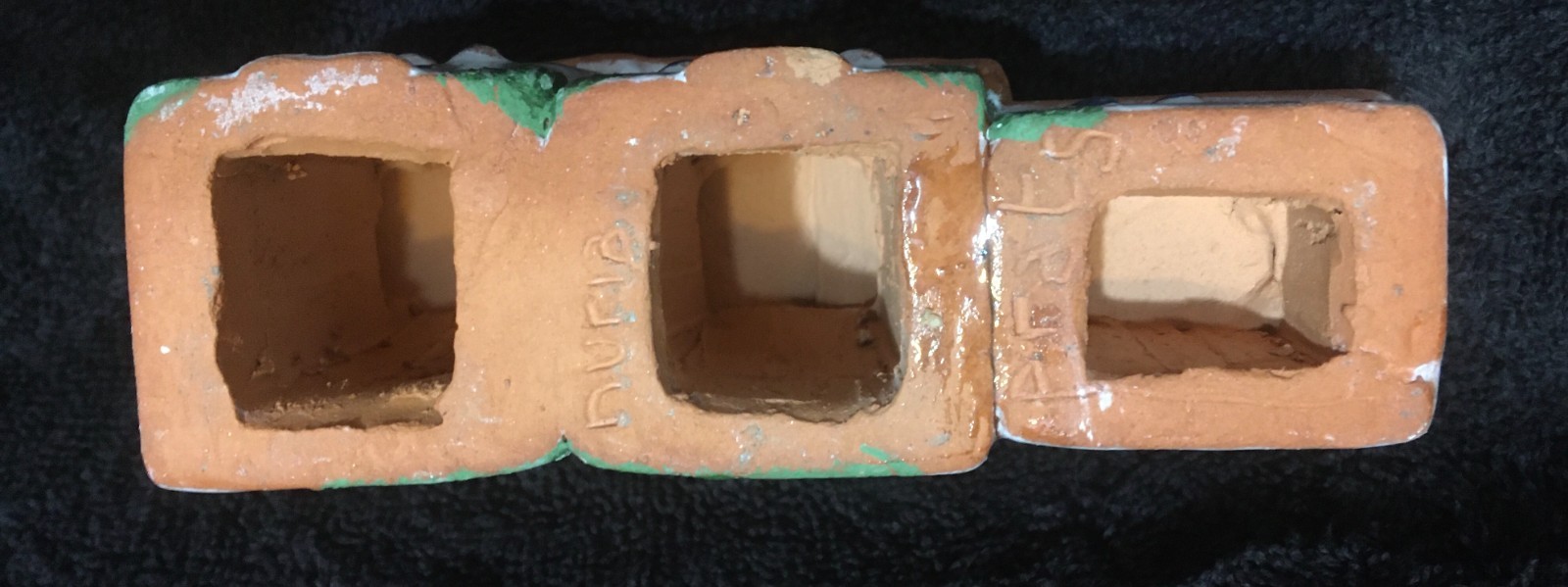 Vintage Mediterranean Ceramic Mini House Village Figurine Hand-Painted