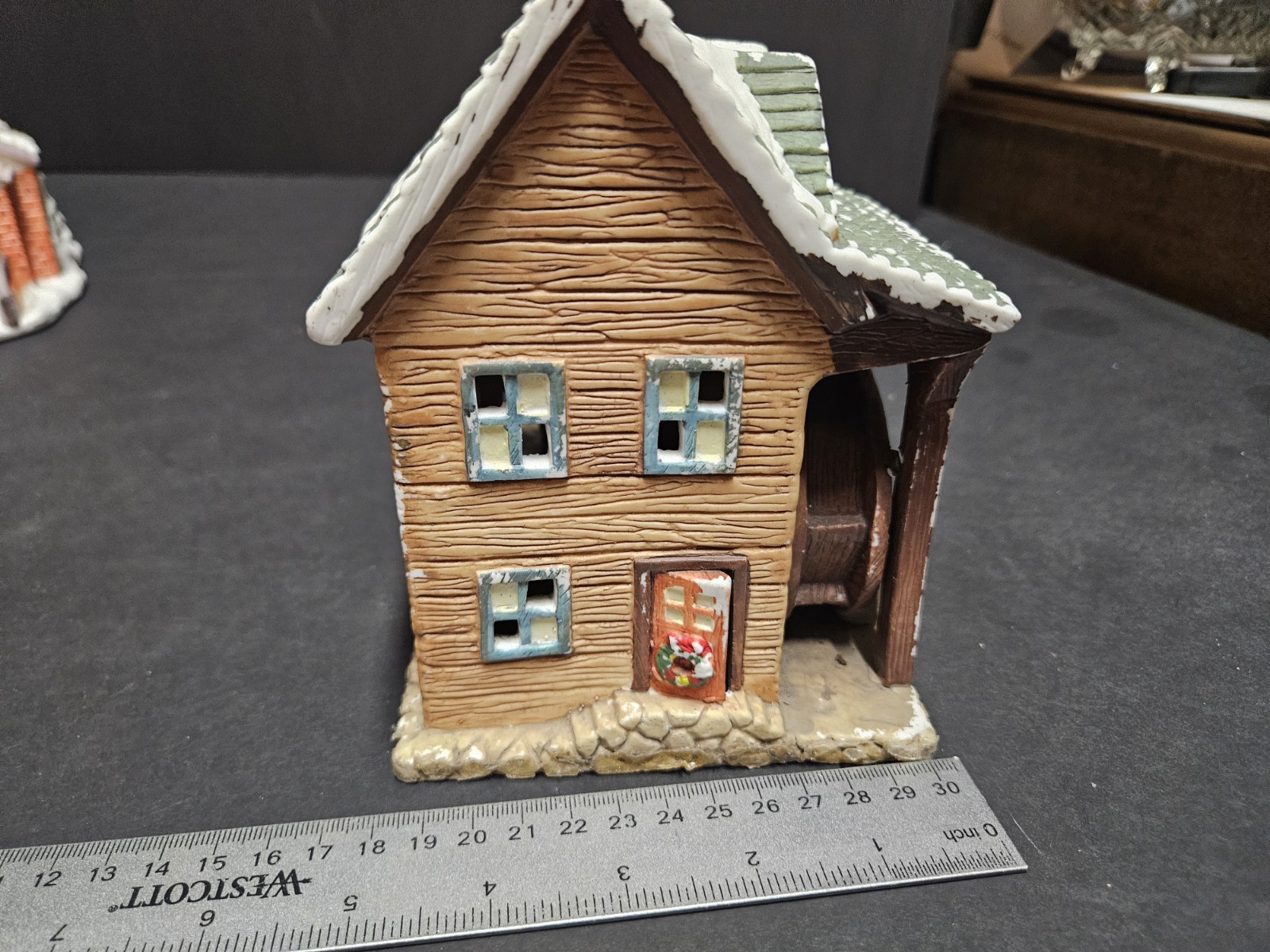 Dickens Keepsake Village Series Carpenter Wood Sawing Plant Lighted 1994