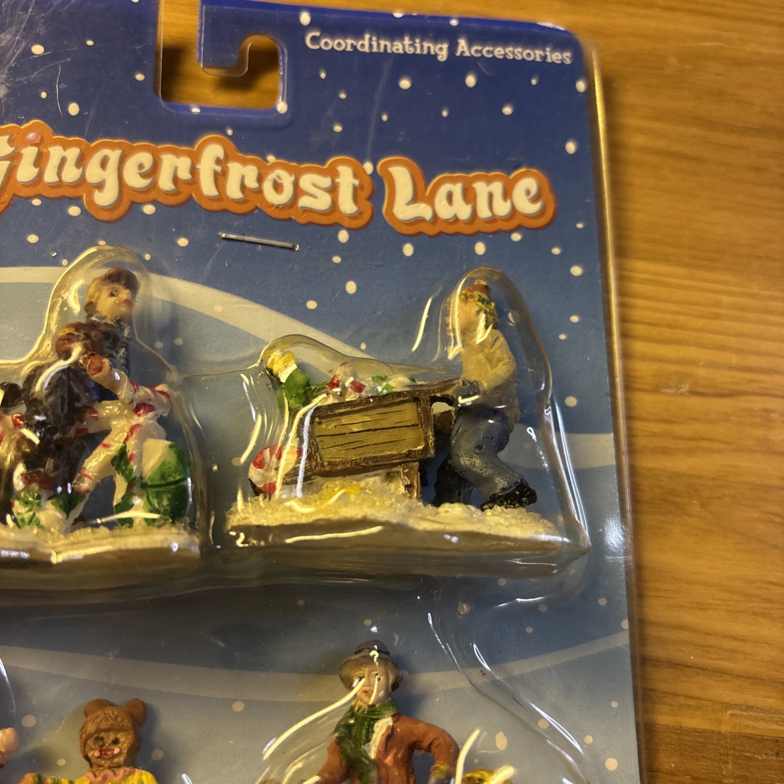Gingerfrost Lane Christmas Village Collectibles Accessories Pack of 4 Christmas
