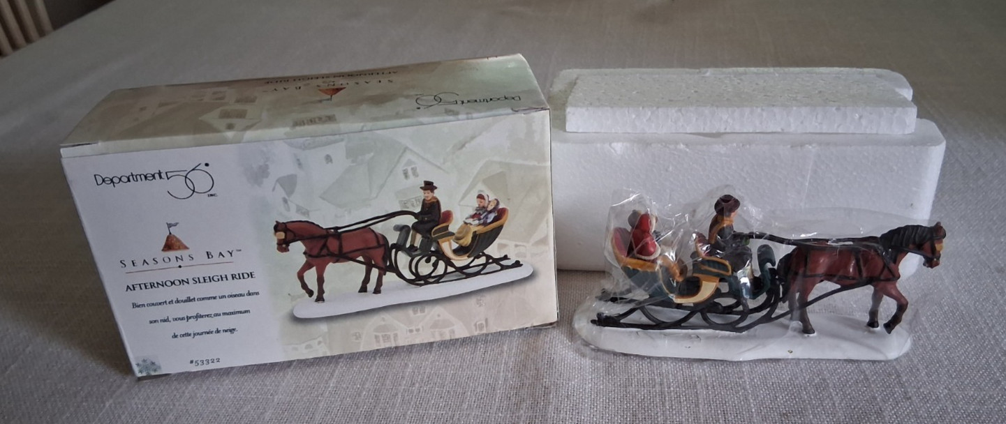 1998 Department 56 Seasons Bay “Afternoon Sleigh Ride” Figurine