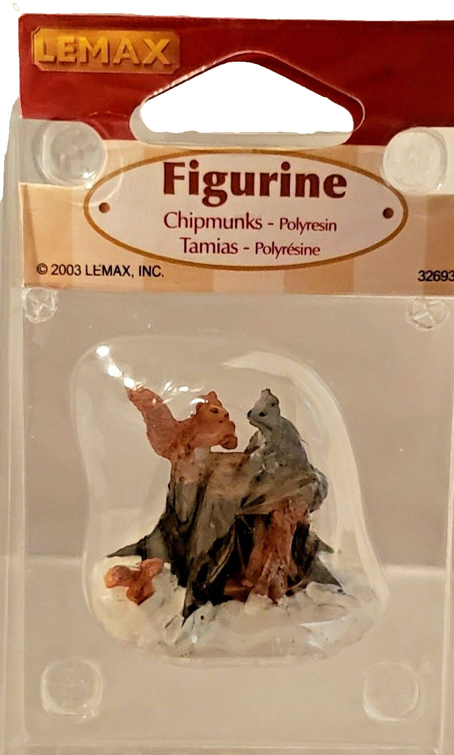 Lemax 2003 Chipmunks Village Figurines #32693 Polyresin Holiday Decor