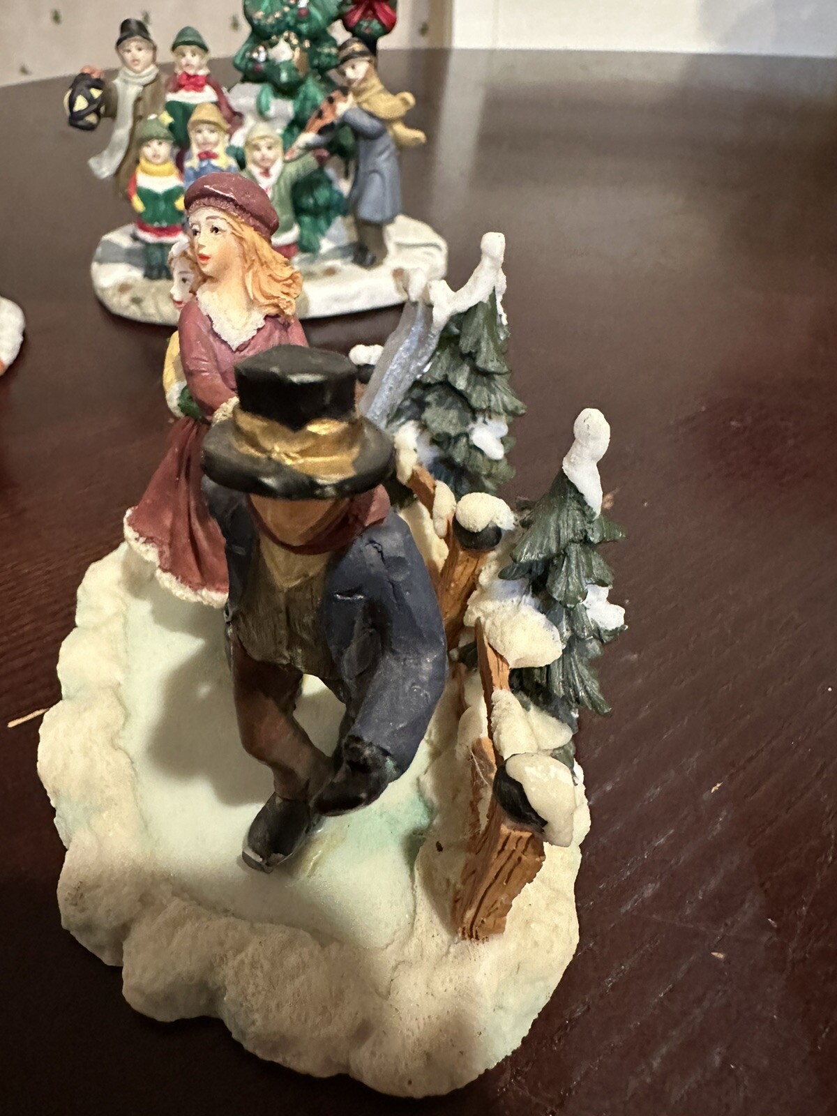 Mervyns ? Unbranded Christmas Village- 2.5 To 4 Inches Tall Lot Of 3