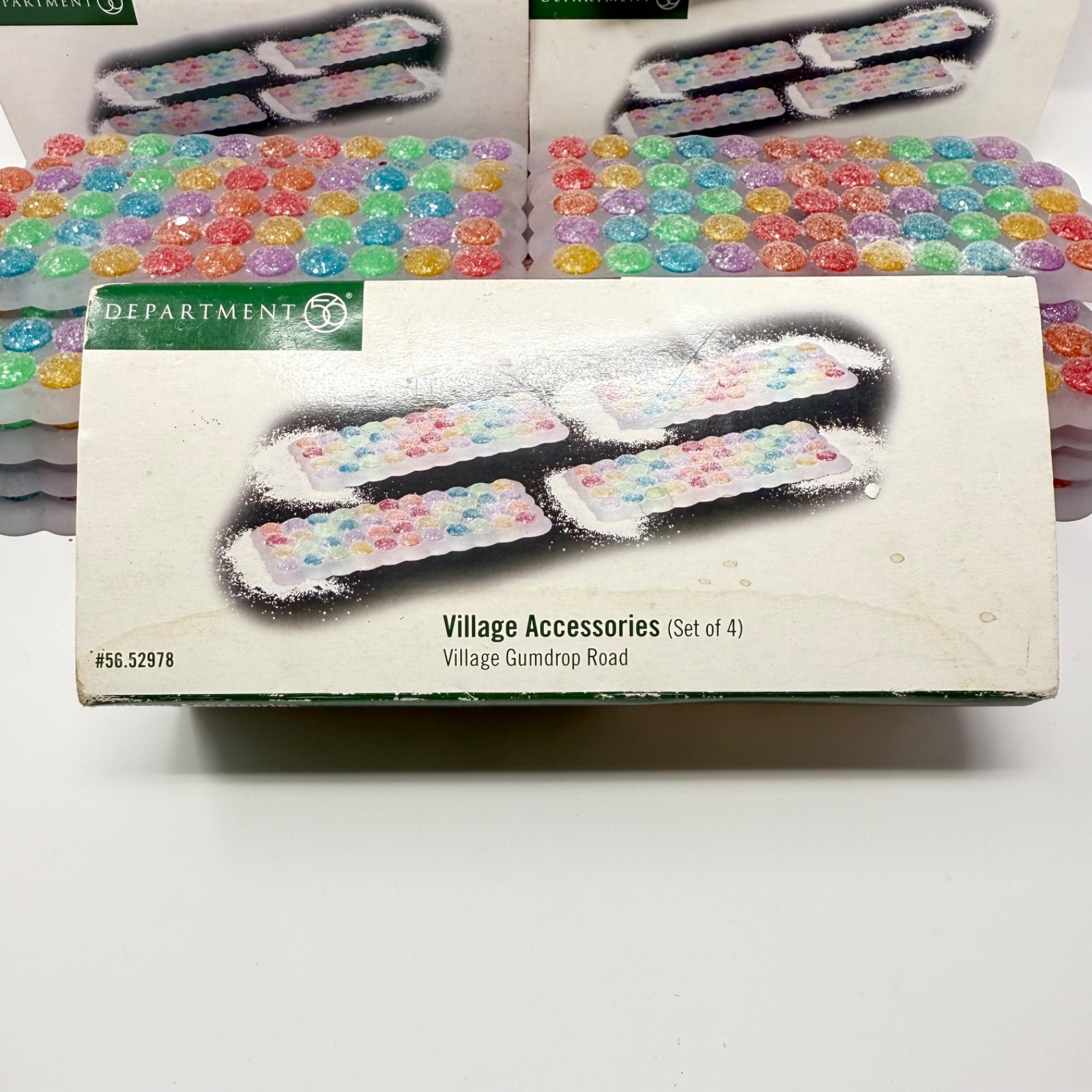 Department 56 Village Accessories “Gumdrop Road” Lot 18 Straight Pieces In Boxes