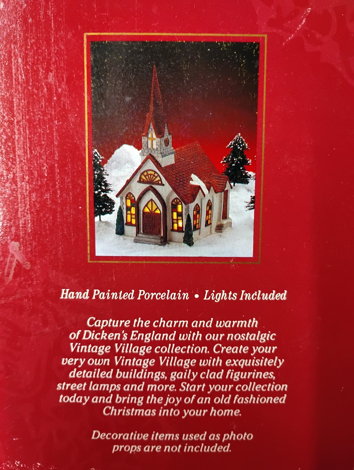 Christmas On Mainstreet Porcelain Church Vintage Village Building
