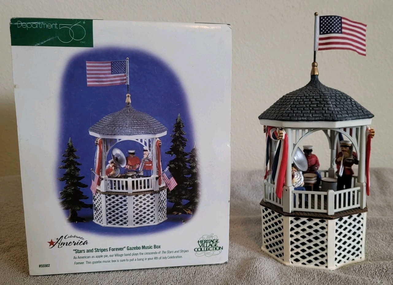 VTG • Dept 56 • Stars And Stripes Forever • Heritage Collection Music Box #55502