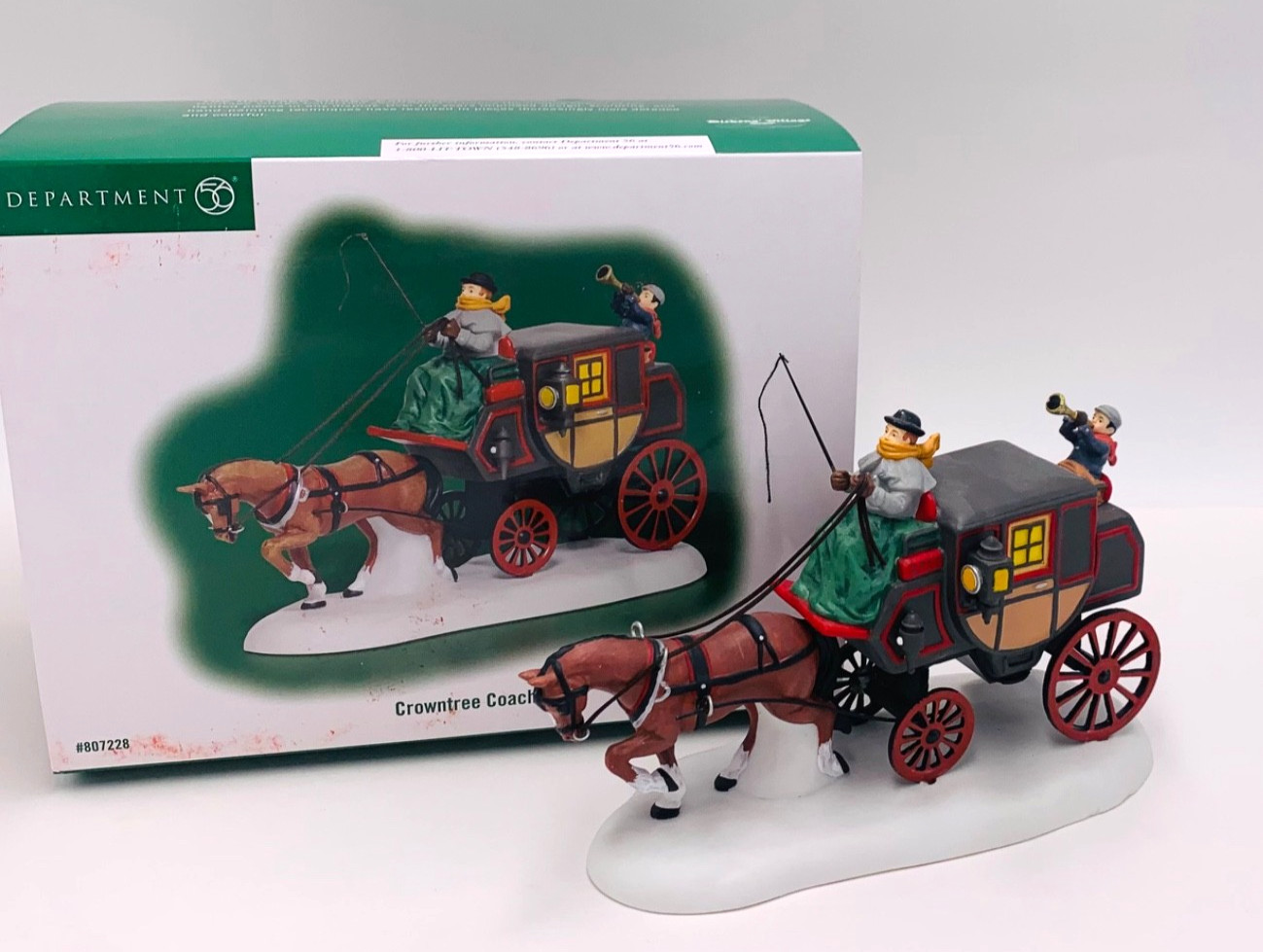 Dept 56 Dickens’ Series CROWNTREE COACH #807228 Victorian Christmas