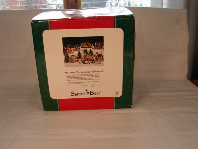 Santa’s Best Christmas in Vermont Lighted House 1994 Barn Original Owner